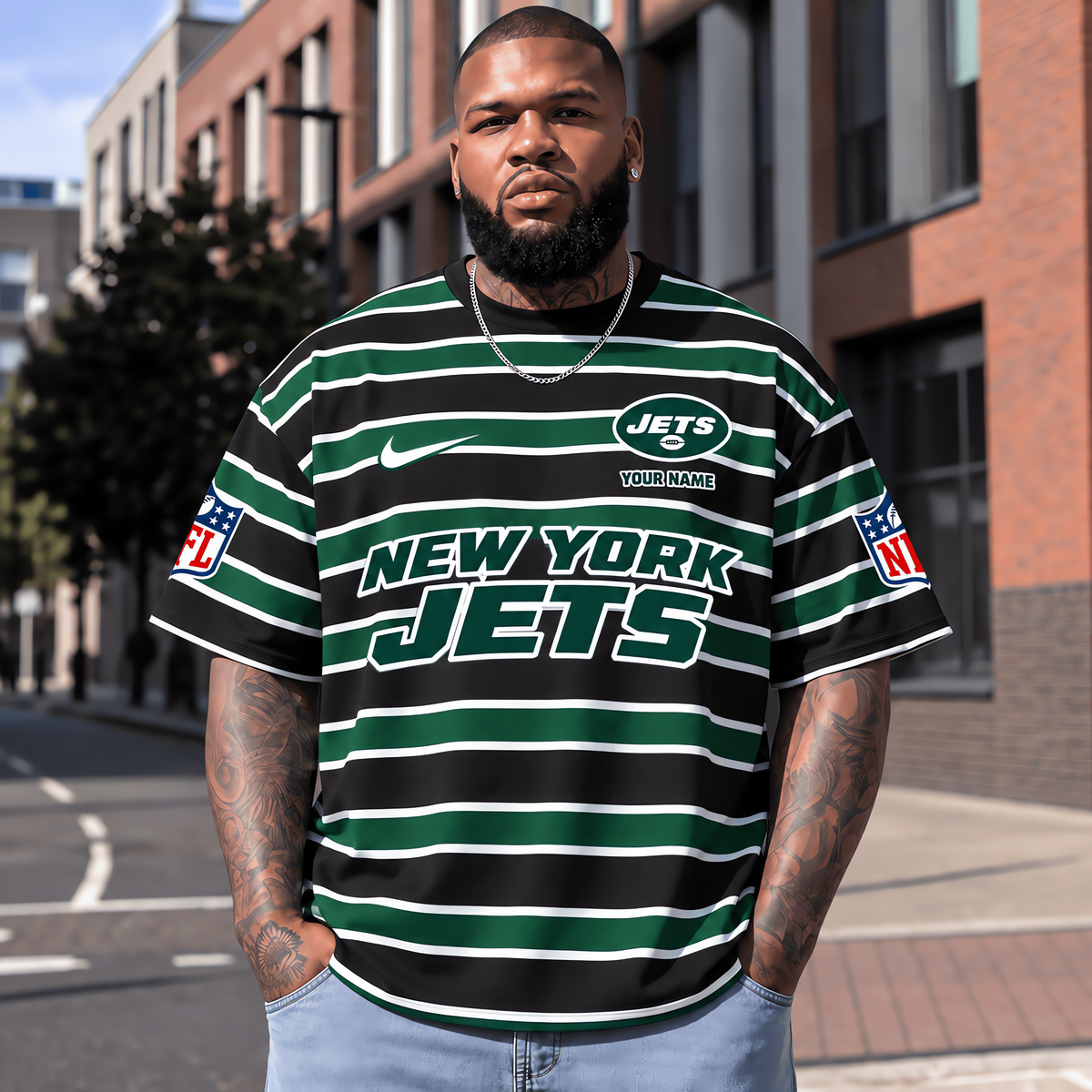 New York Jets NFL T-Shirt Custom Name For Fan