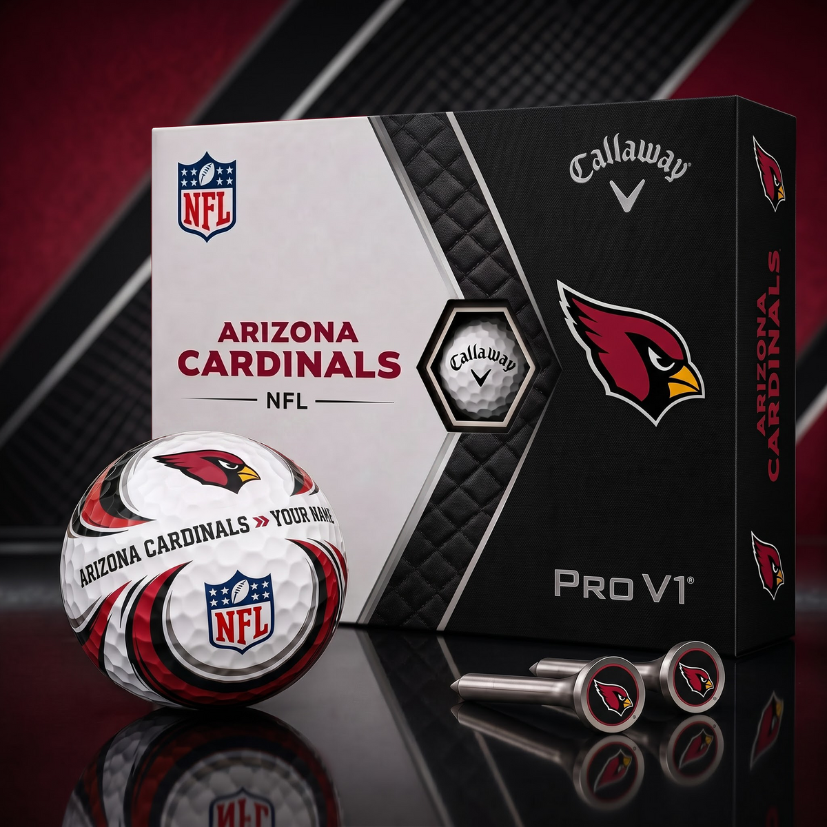 AC_PREMIUM NFL PERSONALIZED PRO V2 GOLF BALL SET COLLECTOR EDITION 1808