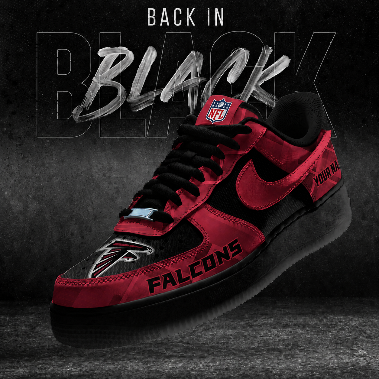 AF x NFL Back In Black V2 AF1 Sneakers 270626