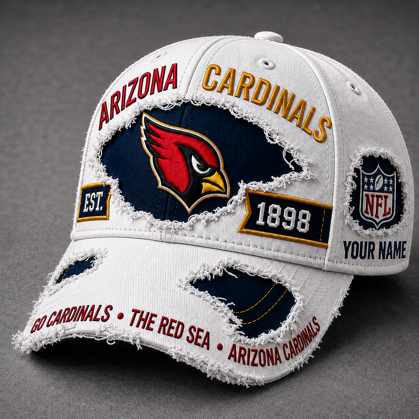 ARI X Premium NFL Classic Distressed Snapback Cap