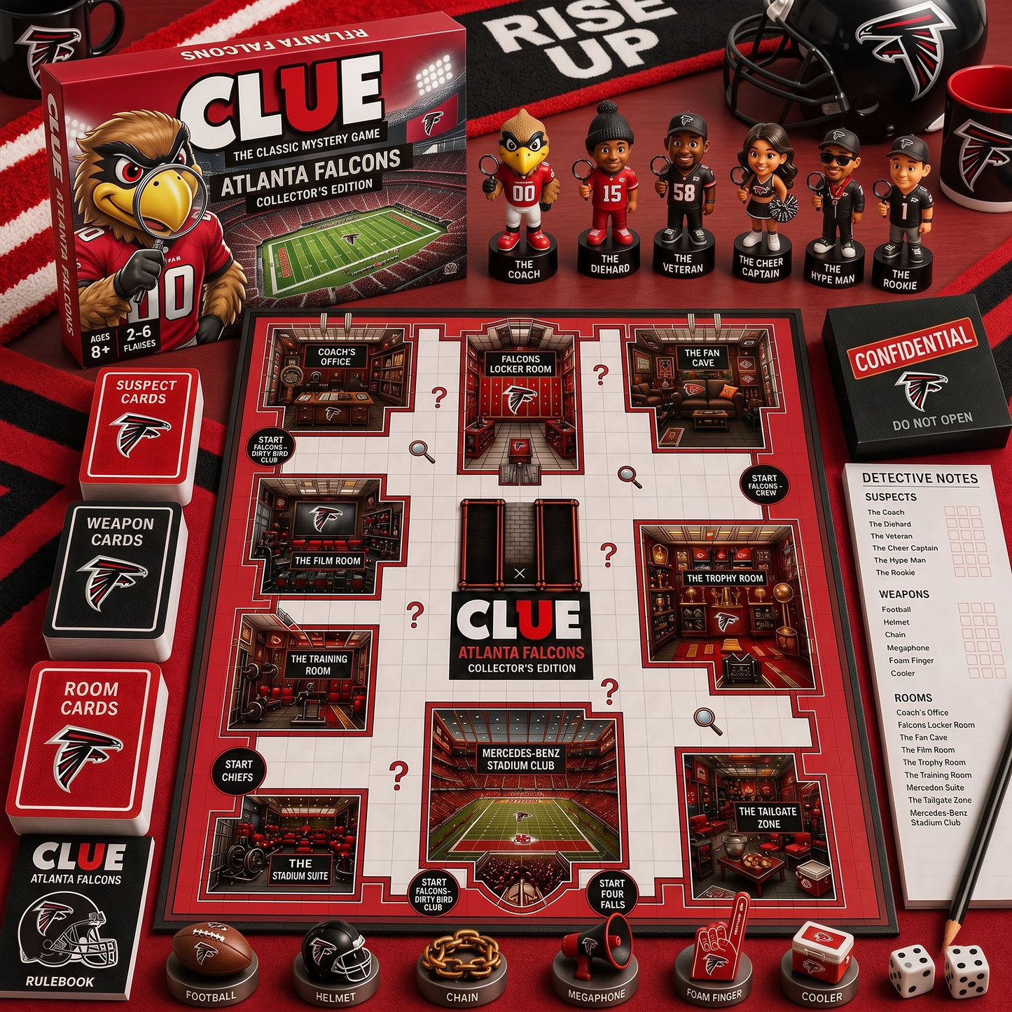 ATL X PREMIUM NFL FOOTBALL CLUE – Ultimate Fan Mystery Game Set