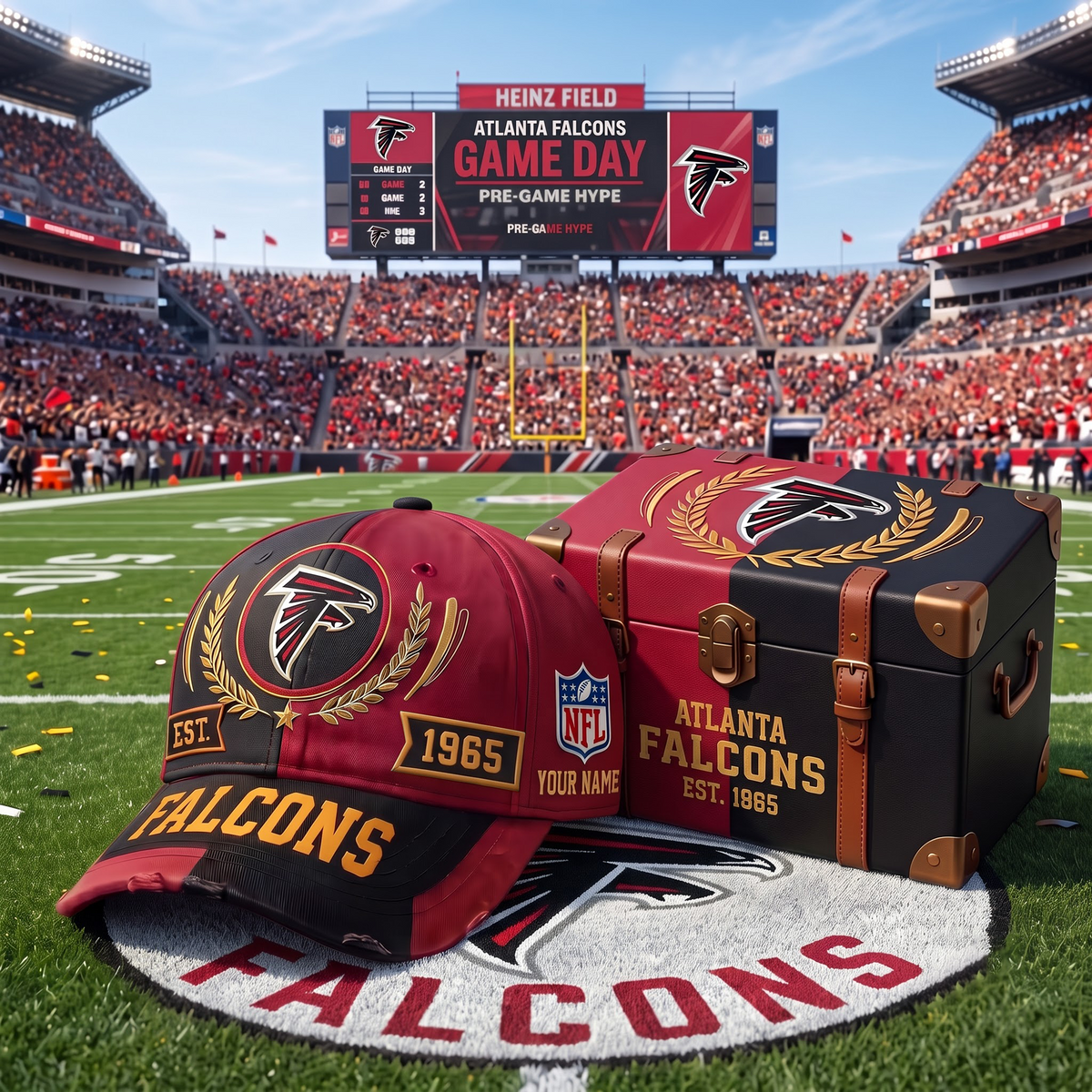 ATL X Premium NFL Fan Cap & Collector Box Set – Custom Name Edition