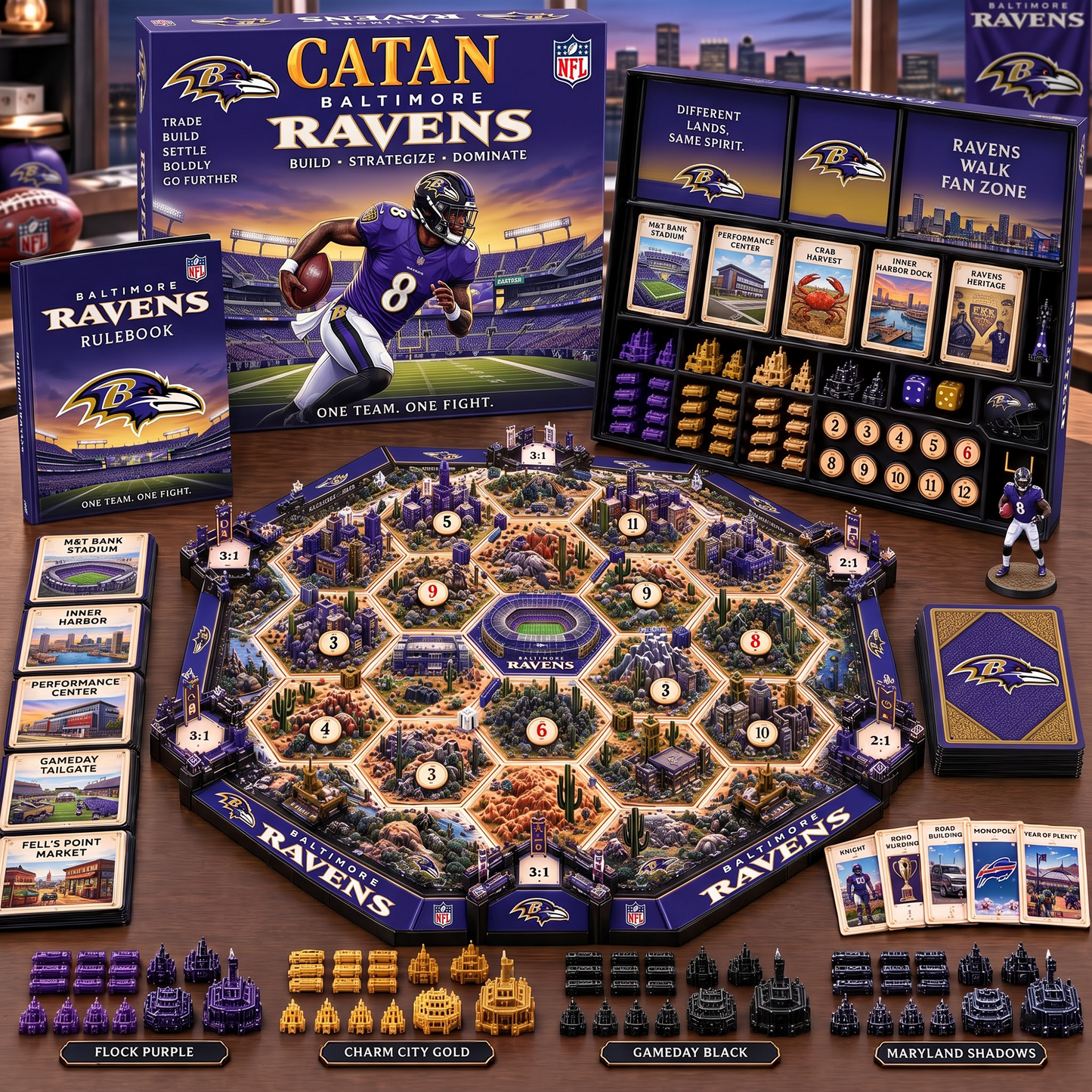 BAL X NFL Premium Strategy Board Game