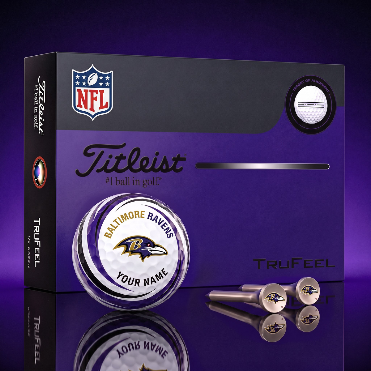 BAL X SIGNATURE NFL DELUXE PERSONALIZED GOLF BALL SET – PREMIUM EDITION
