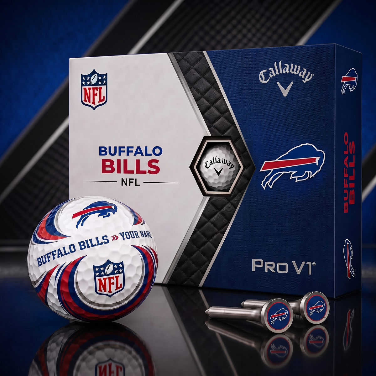 BB_PREMIUM NFL PERSONALIZED PRO V2 GOLF BALL SET COLLECTOR EDITION 1808