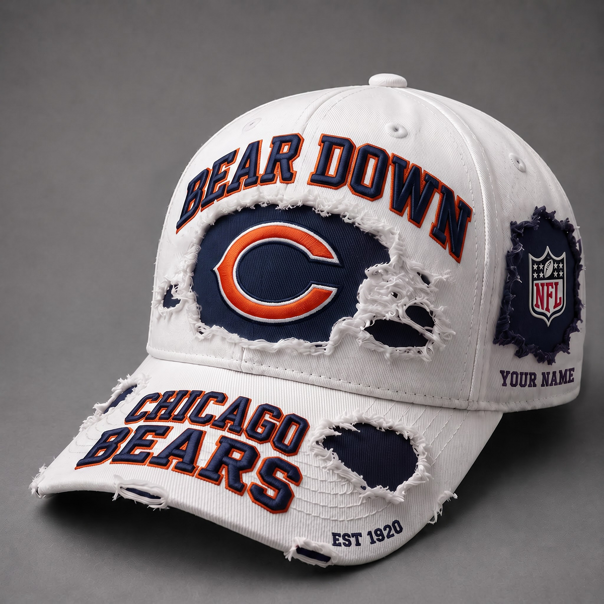 CHI X NFL PREMIUM PERSONALIZED CAP FOR GAME DAY