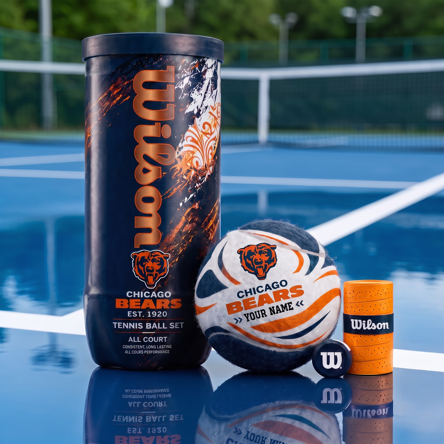 CHI X PREMIUM NFL EXCLUSIVE PERSONALIZED TENNIS BALL SET