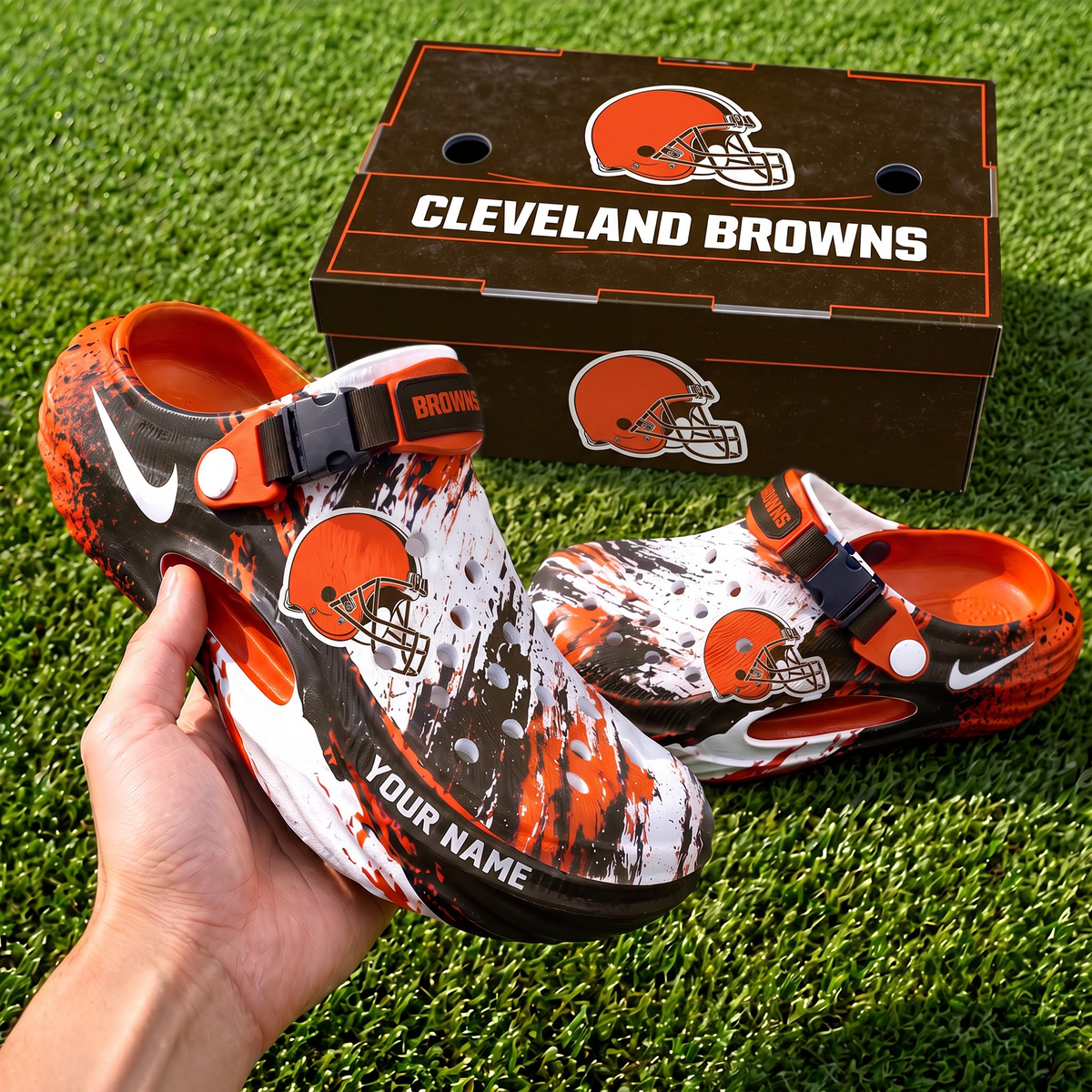 CLE_NFL Summer Slippers for Men
