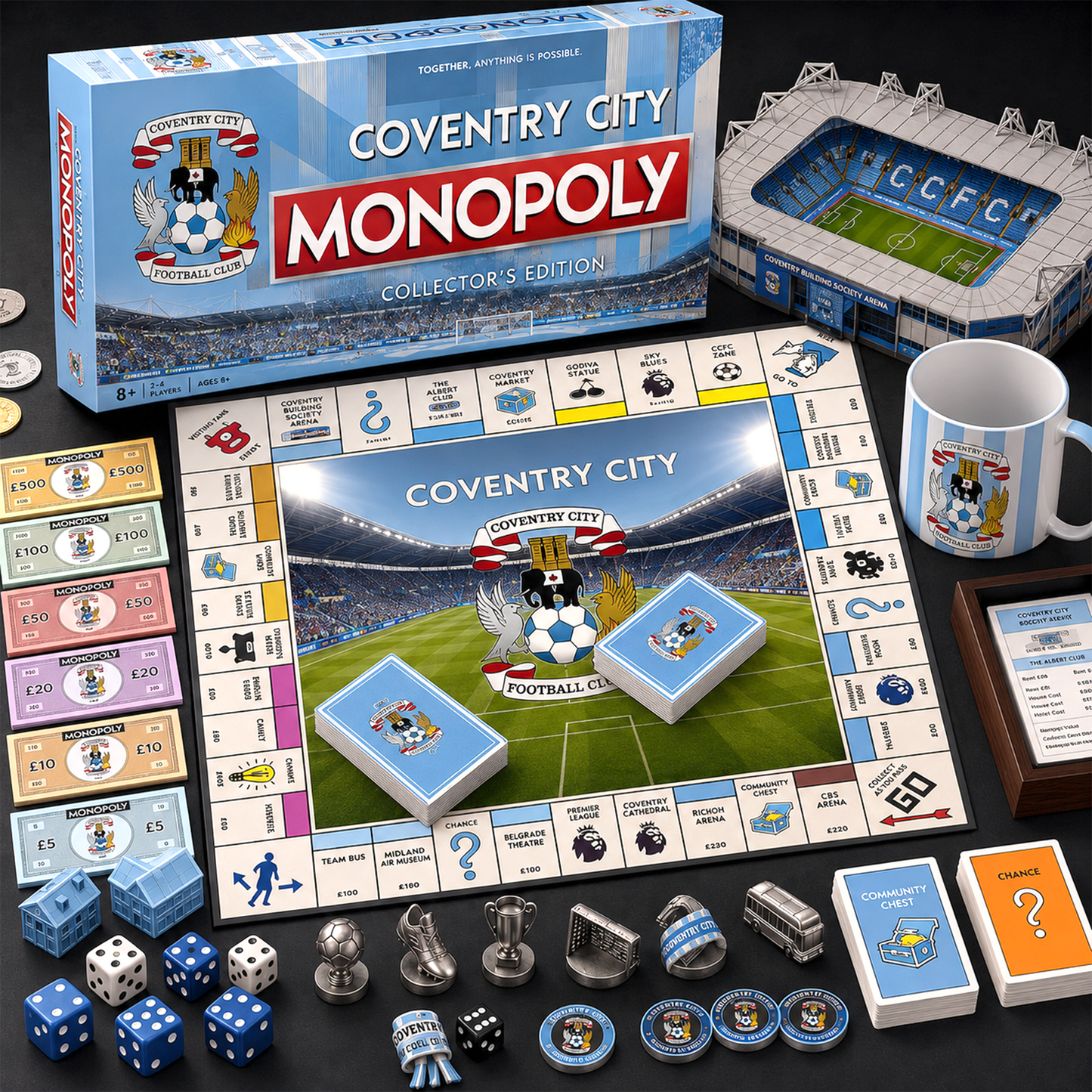 COV_MONOPOLY EPL DELUXE SPORTS BOARD GAME PREMIUM COLLECTOR EDITION