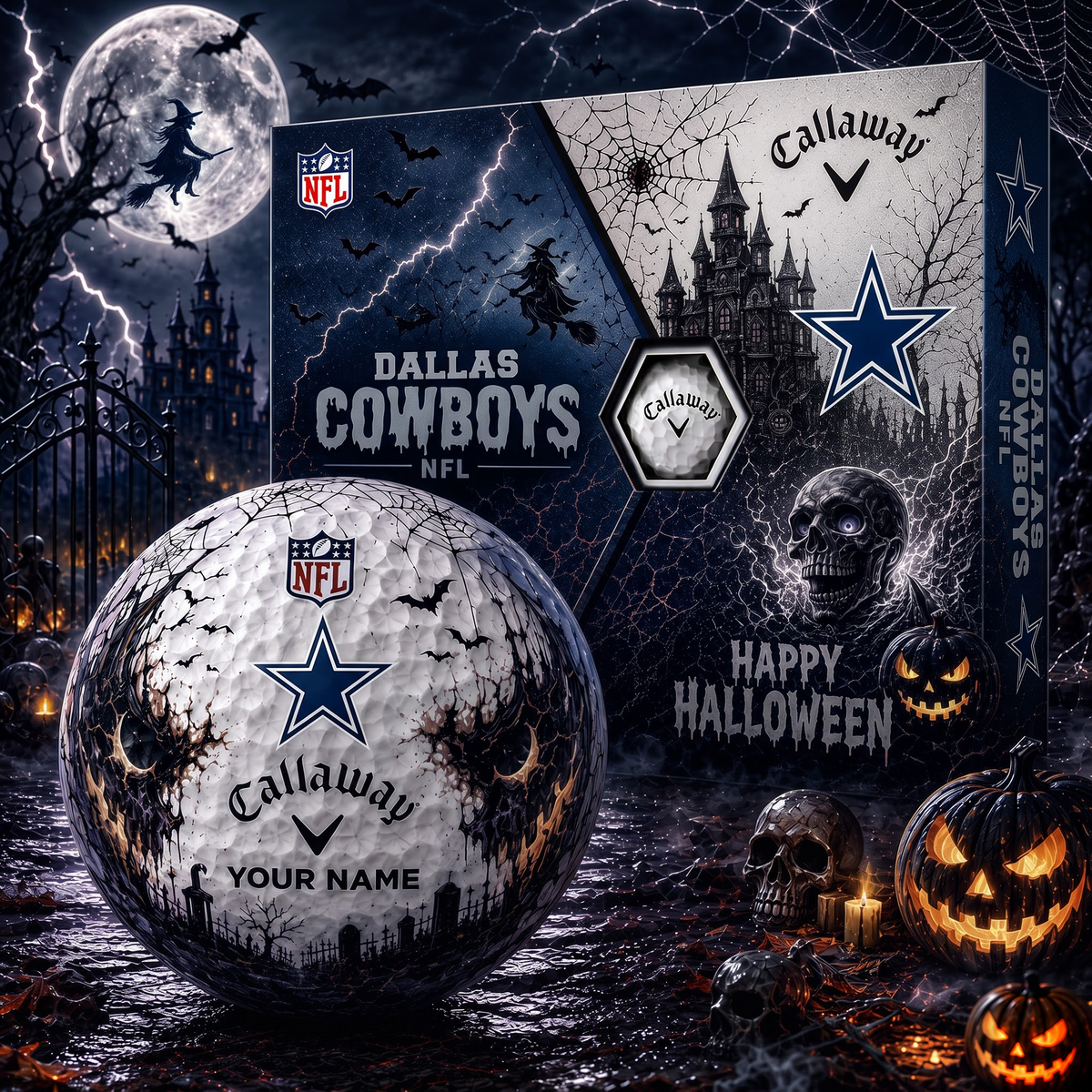 DAL X Premium NFL Halloween Golf Ball Limited Edition V2