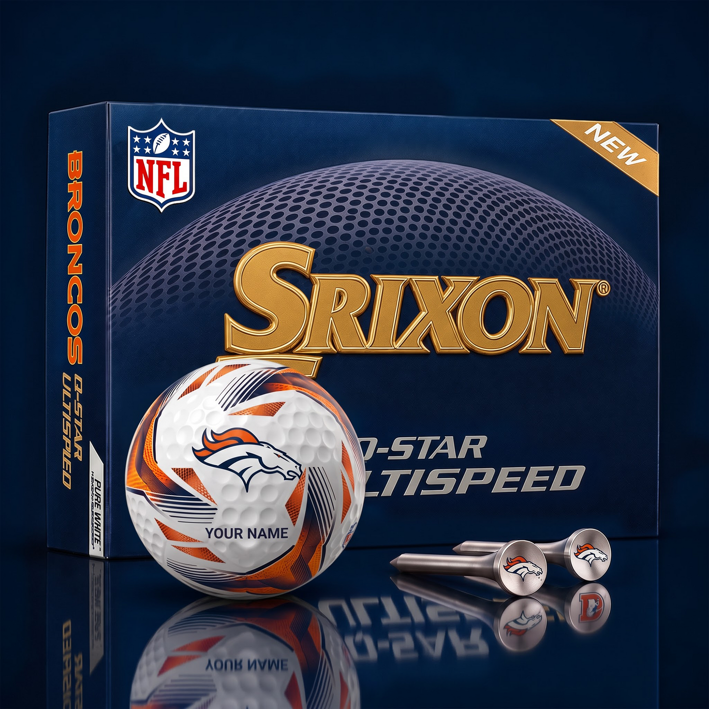 DB_NFL Football Fan Signature Golf Ball Set Personalized Edition
