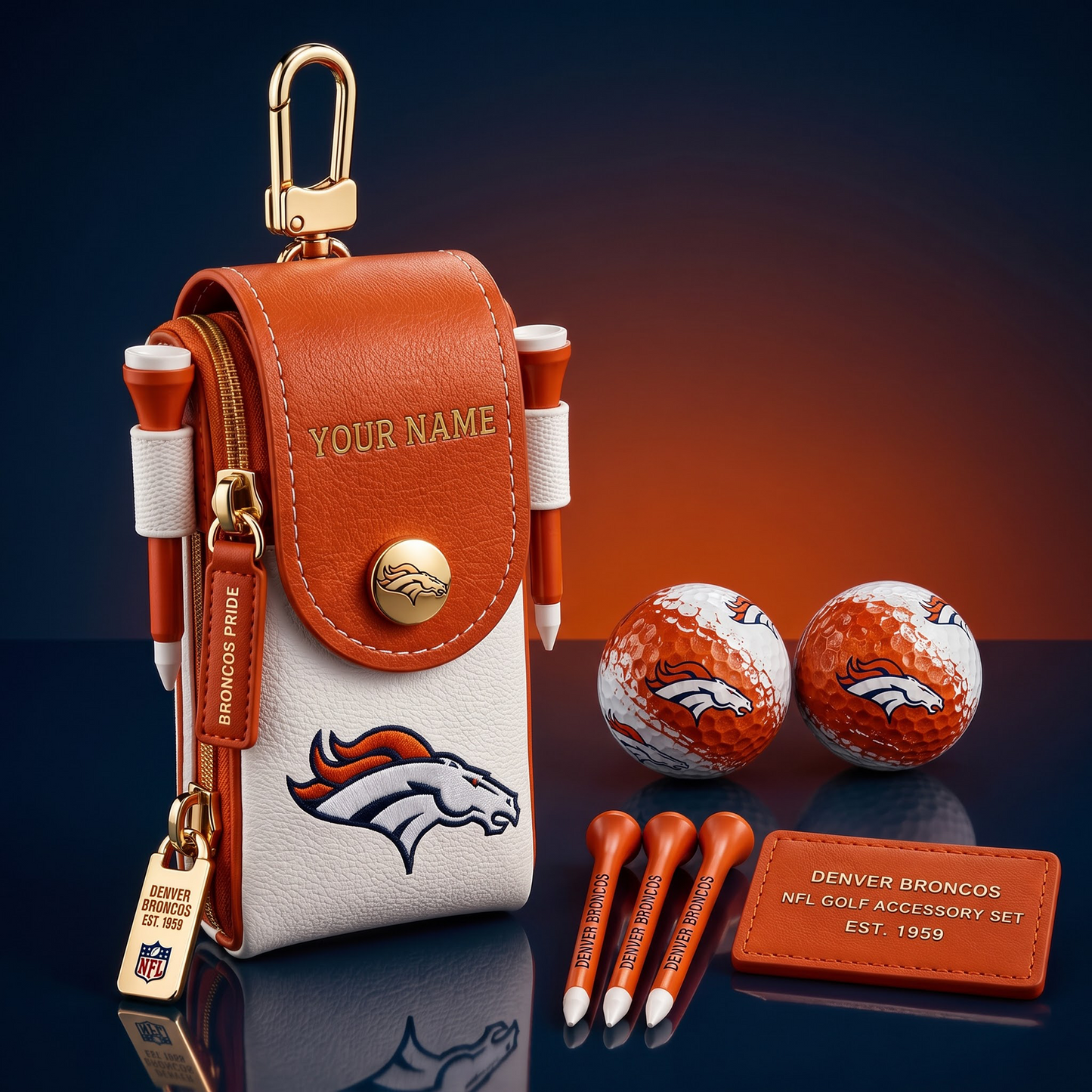 DEN X Exclusive Custom NFL Fan Golf Essentials 1808 NAK NHT