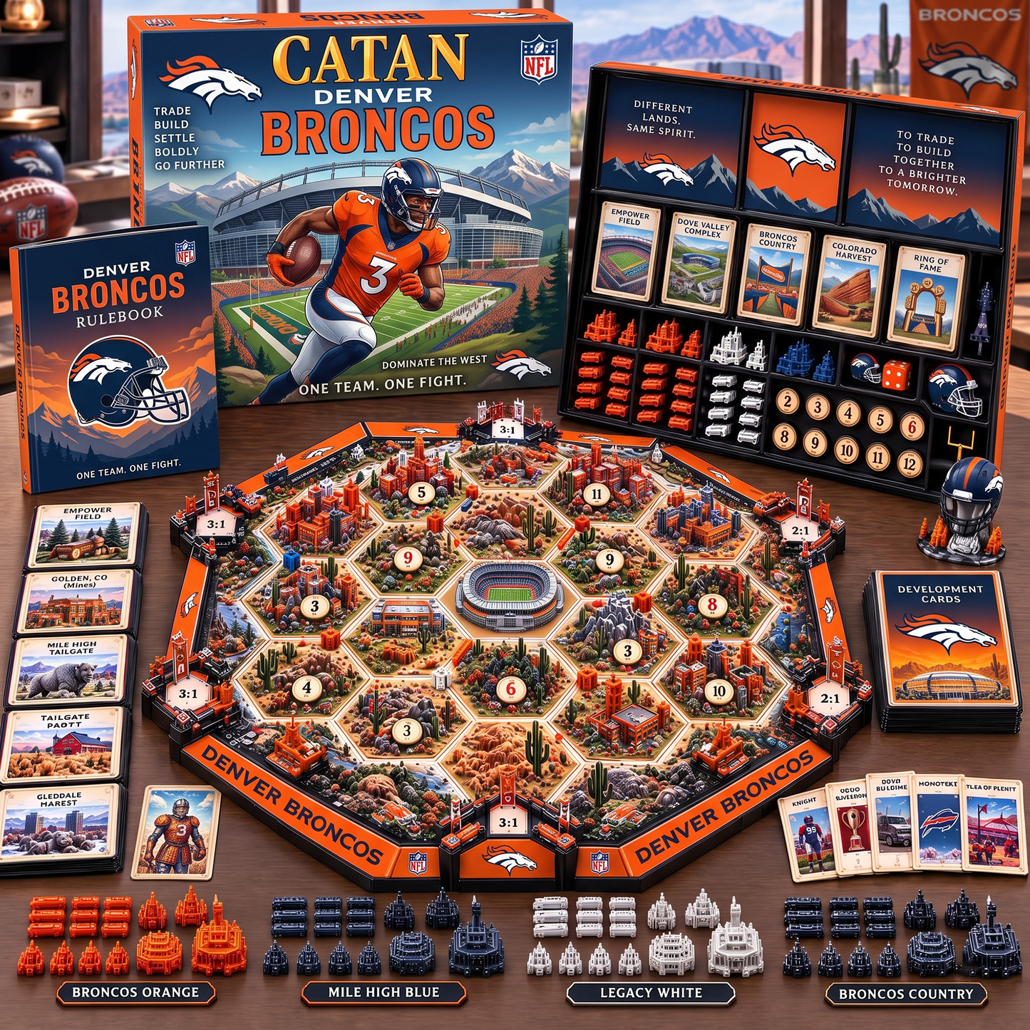 DEN X NFL Premium Strategy Board Game