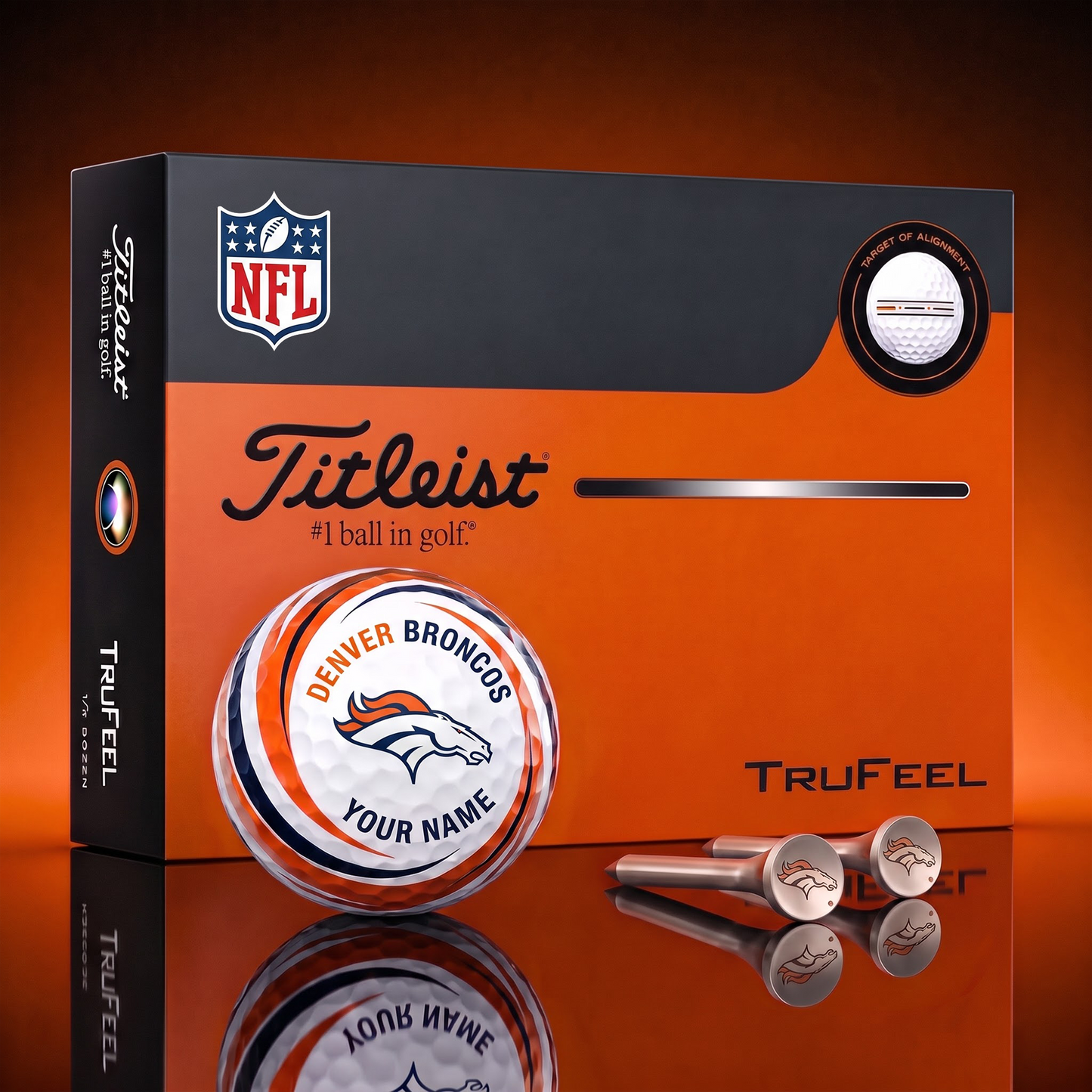 DEN X SIGNATURE NFL DELUXE PERSONALIZED GOLF BALL SET – PREMIUM EDITION