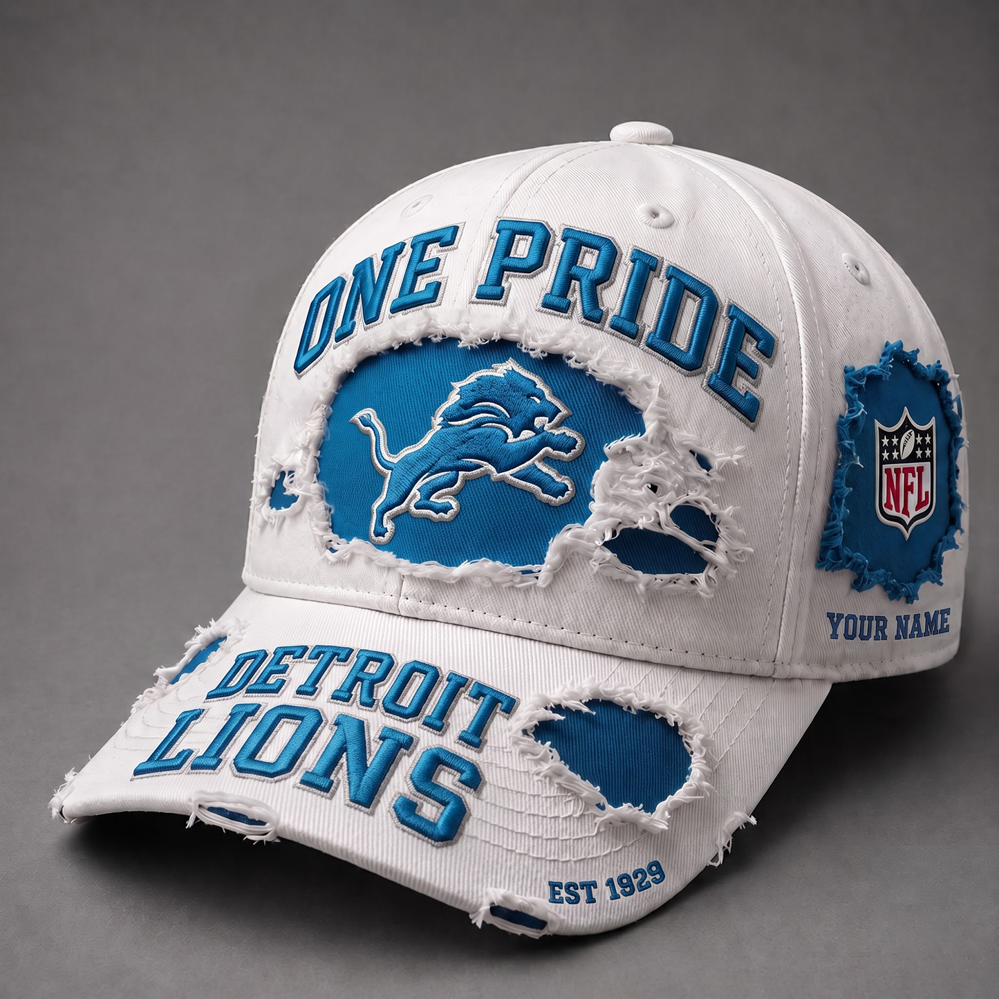 DET X NFL PREMIUM PERSONALIZED CAP FOR GAME DAY