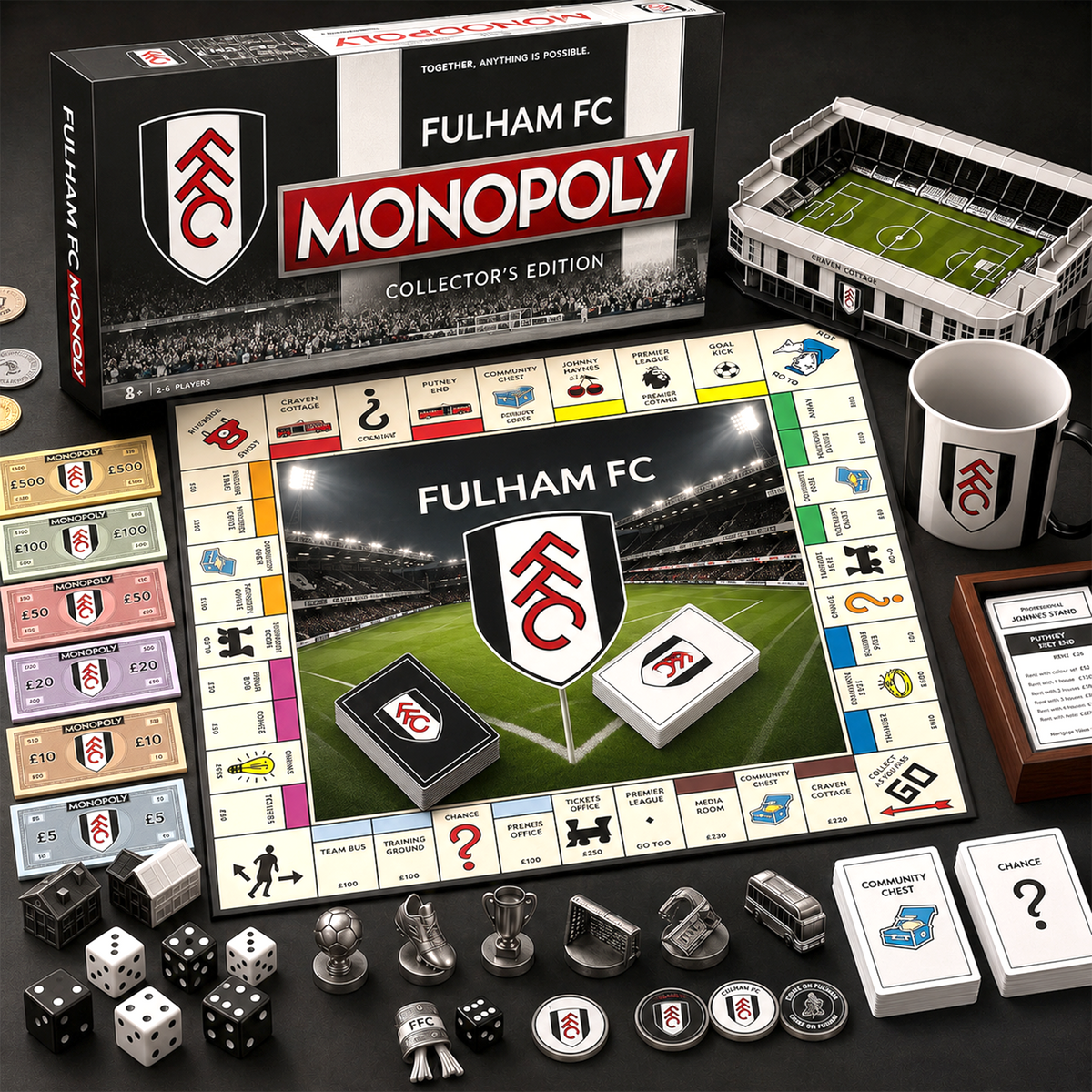 FUL_MONOPOLY EPL DELUXE SPORTS BOARD GAME PREMIUM COLLECTOR EDITION