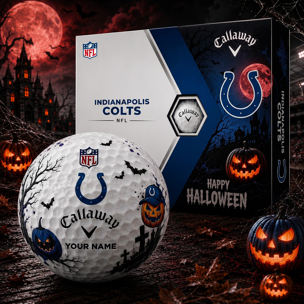 IND X Premium NFL Halloween Golf Ball Limited Edition