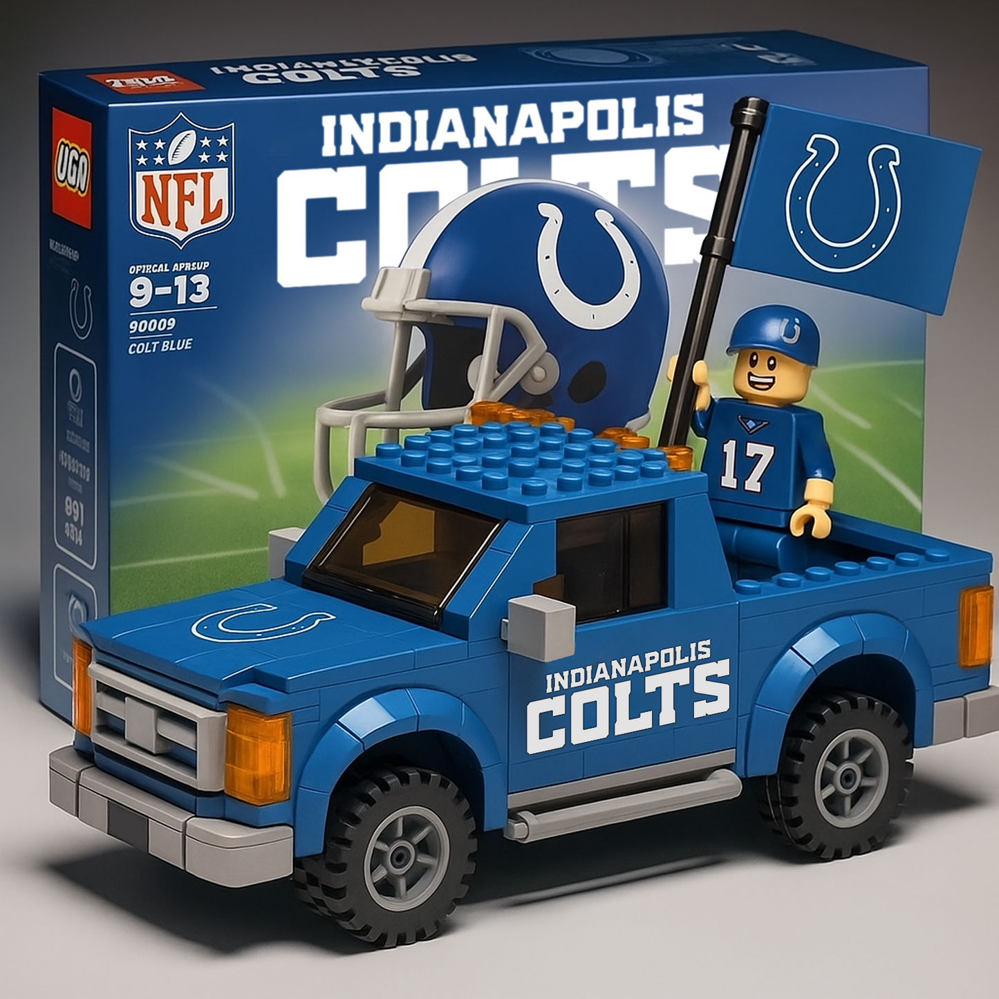 IND x NFL Building Blocks Truck Toy Set DatND DVT