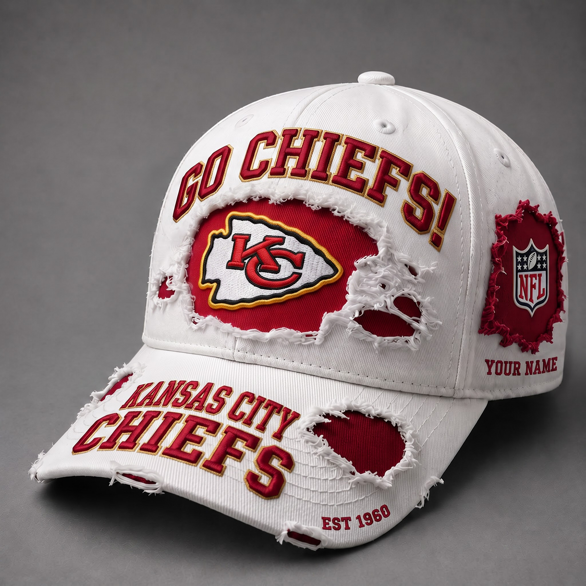 KC X NFL PREMIUM PERSONALIZED CAP FOR GAME DAY