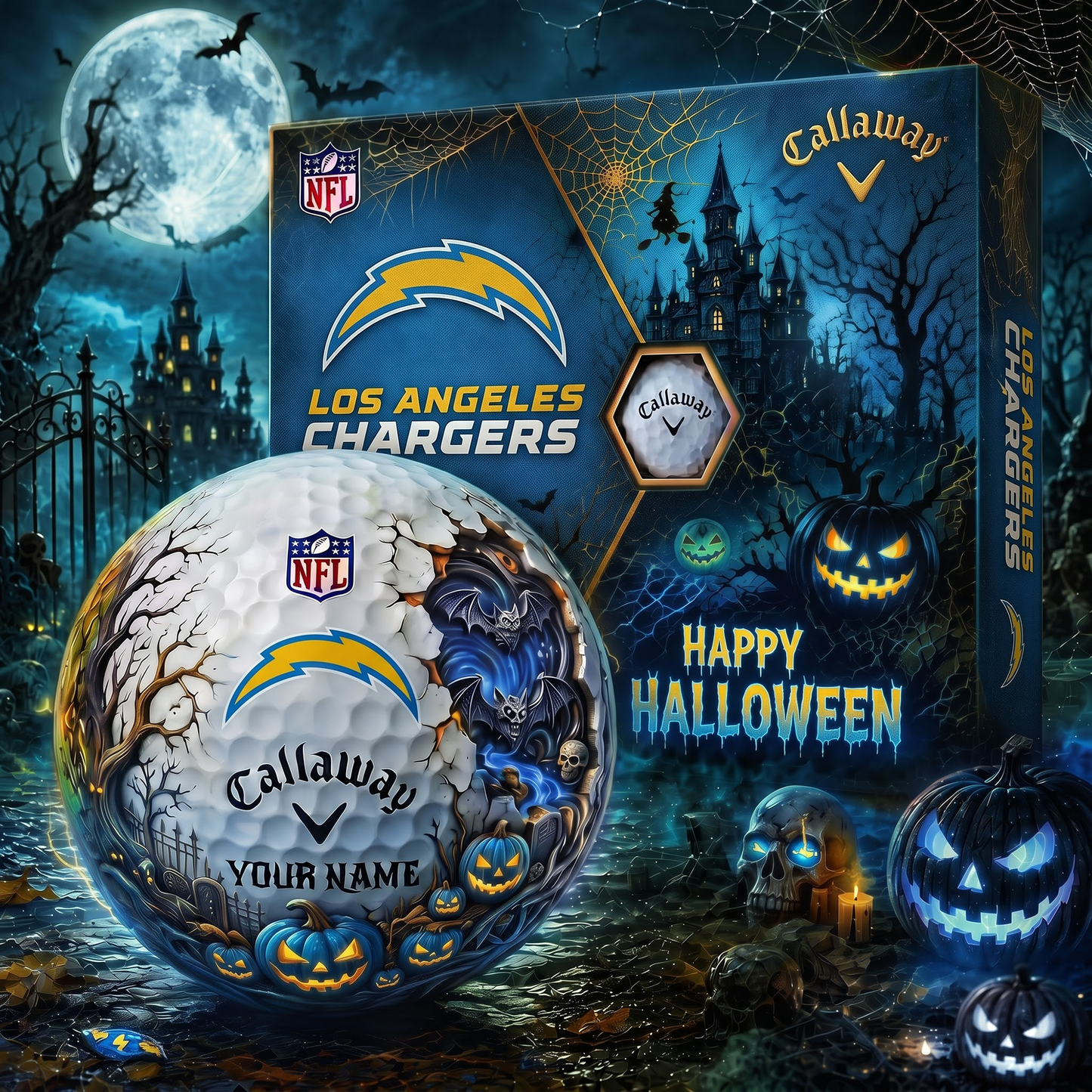 LAC_Premium NFL Halloween Golf Ball Limited Edition V4