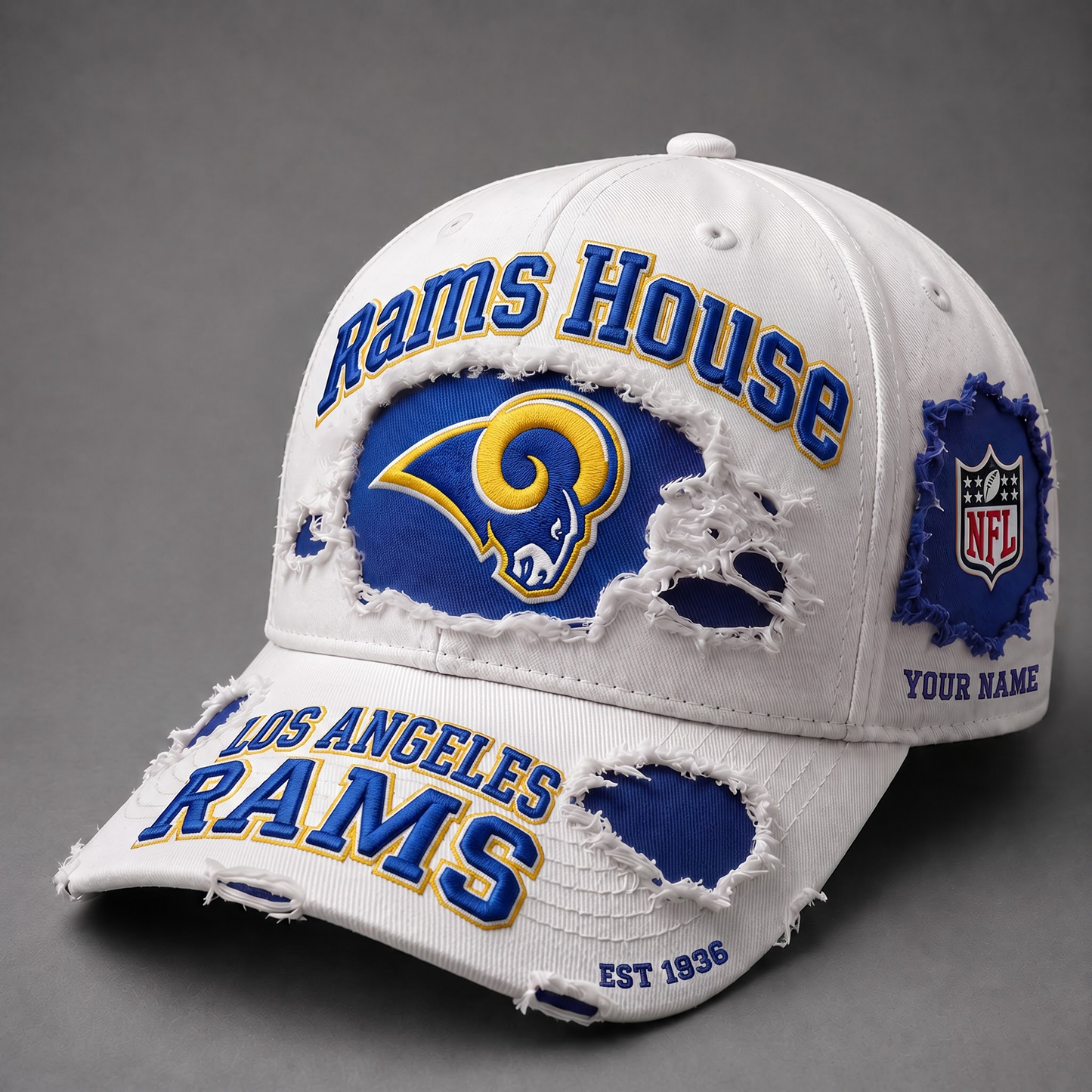 LAR X NFL PREMIUM PERSONALIZED CAP FOR GAME DAY