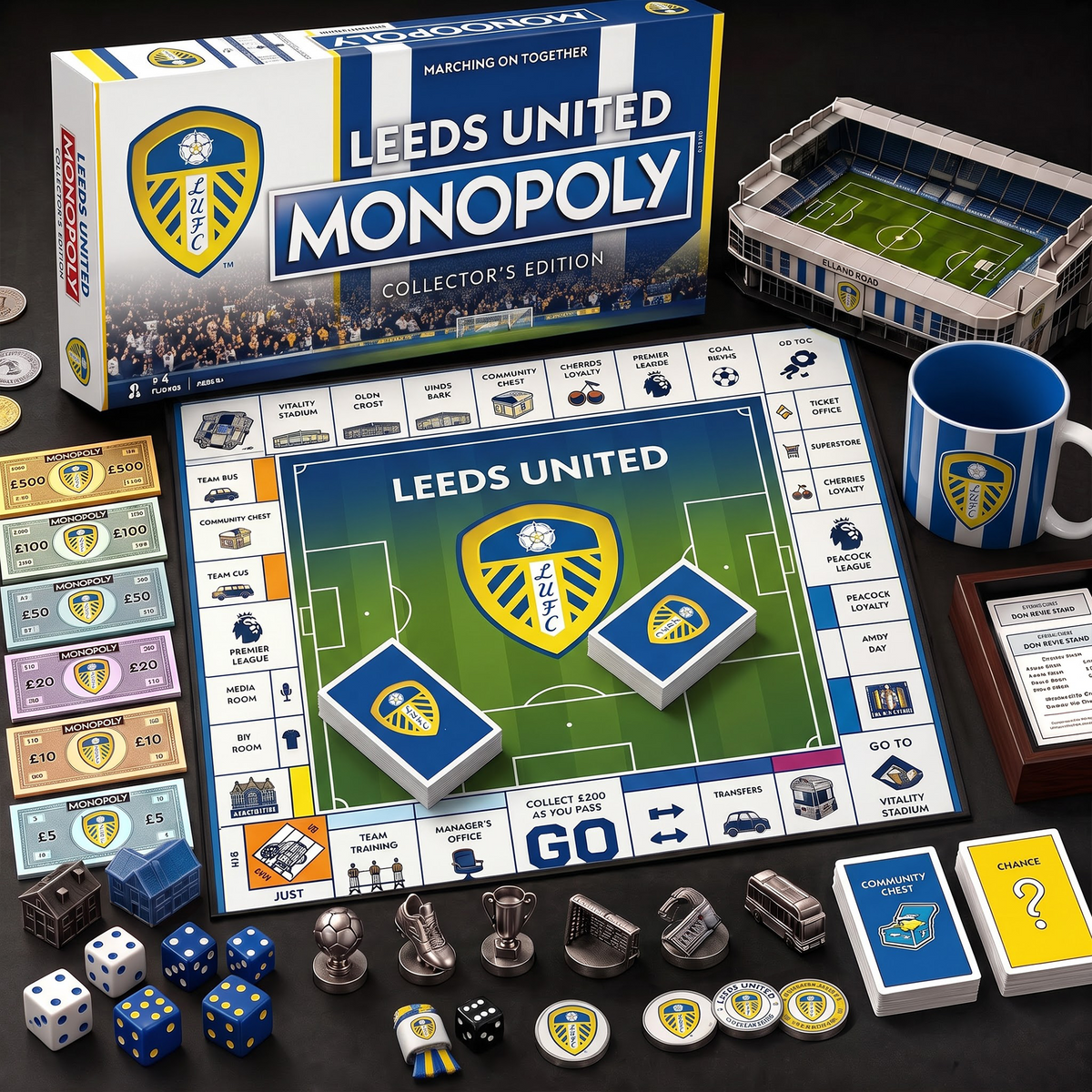 LEE_MONOPOLY EPL DELUXE SPORTS BOARD GAME PREMIUM COLLECTOR EDITION
