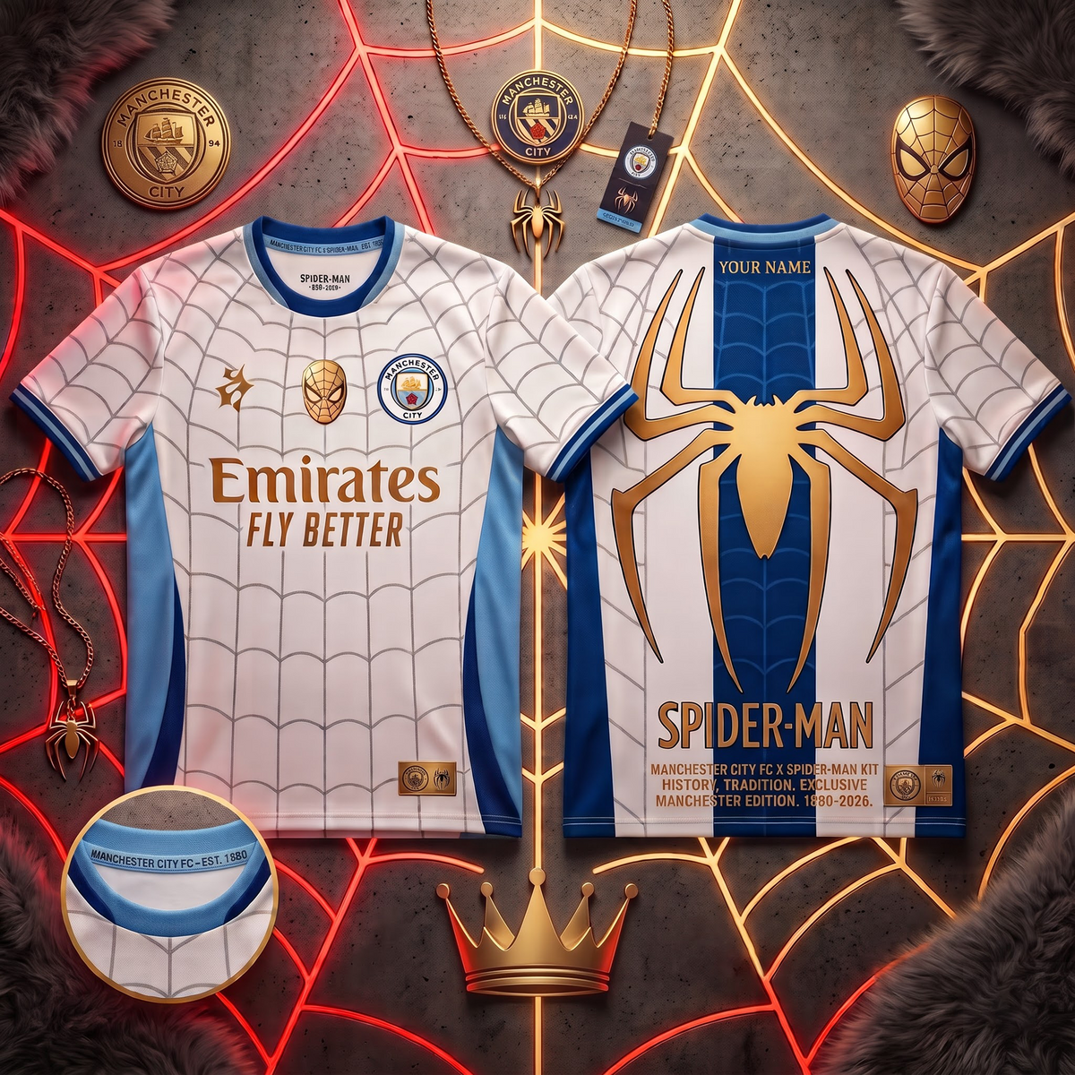 MC X PREMIUM EPL x SPIDER-MAN PERSONALIZED FOOTBALL JERSEY