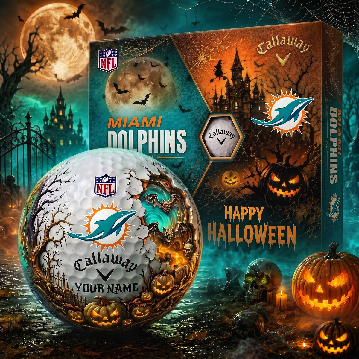 MD_Premium NFL Halloween Golf Ball Limited Edition V4