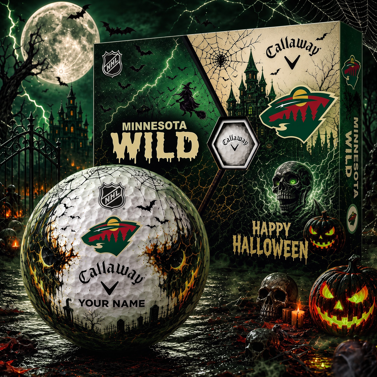MIN X Premium NHL Halloween Golf Ball Limited Edition V2