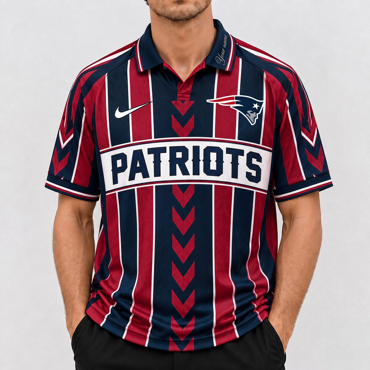 NE X NFL Championship Polo Shirt Custom Name For Fan