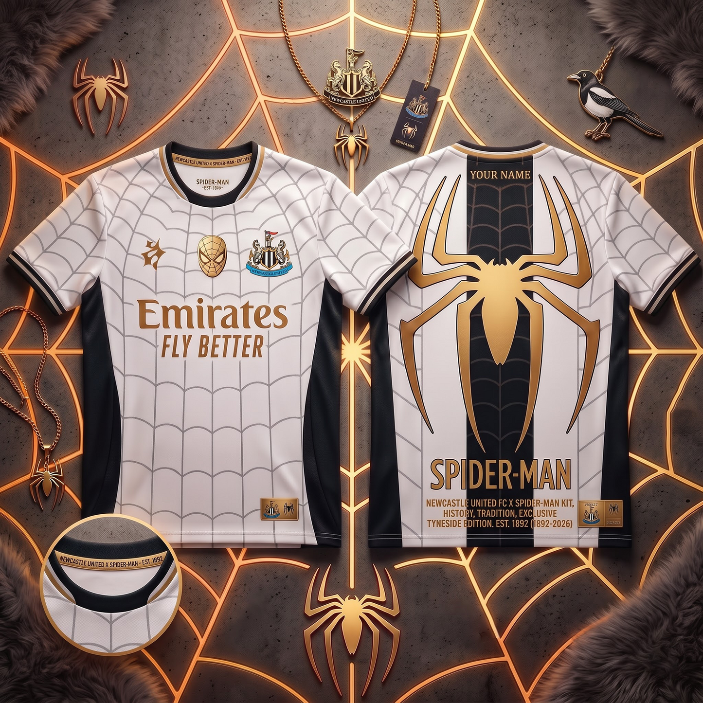 NEW X PREMIUM EPL x SPIDER-MAN PERSONALIZED FOOTBALL JERSEY