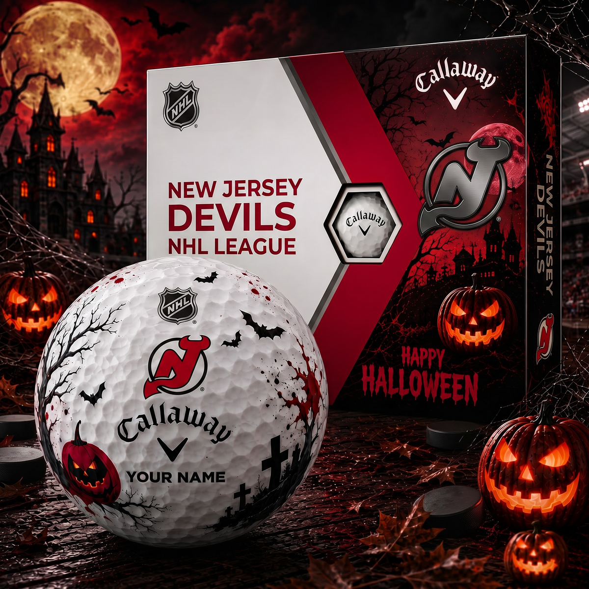 NJD X Premium NHL Halloween Golf Ball Limited Edition