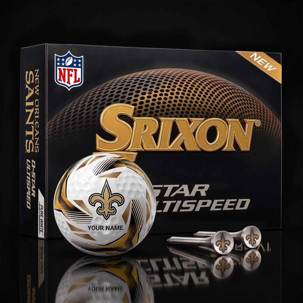 NOS_NFL Football Fan Signature Golf Ball Set Personalized Edition