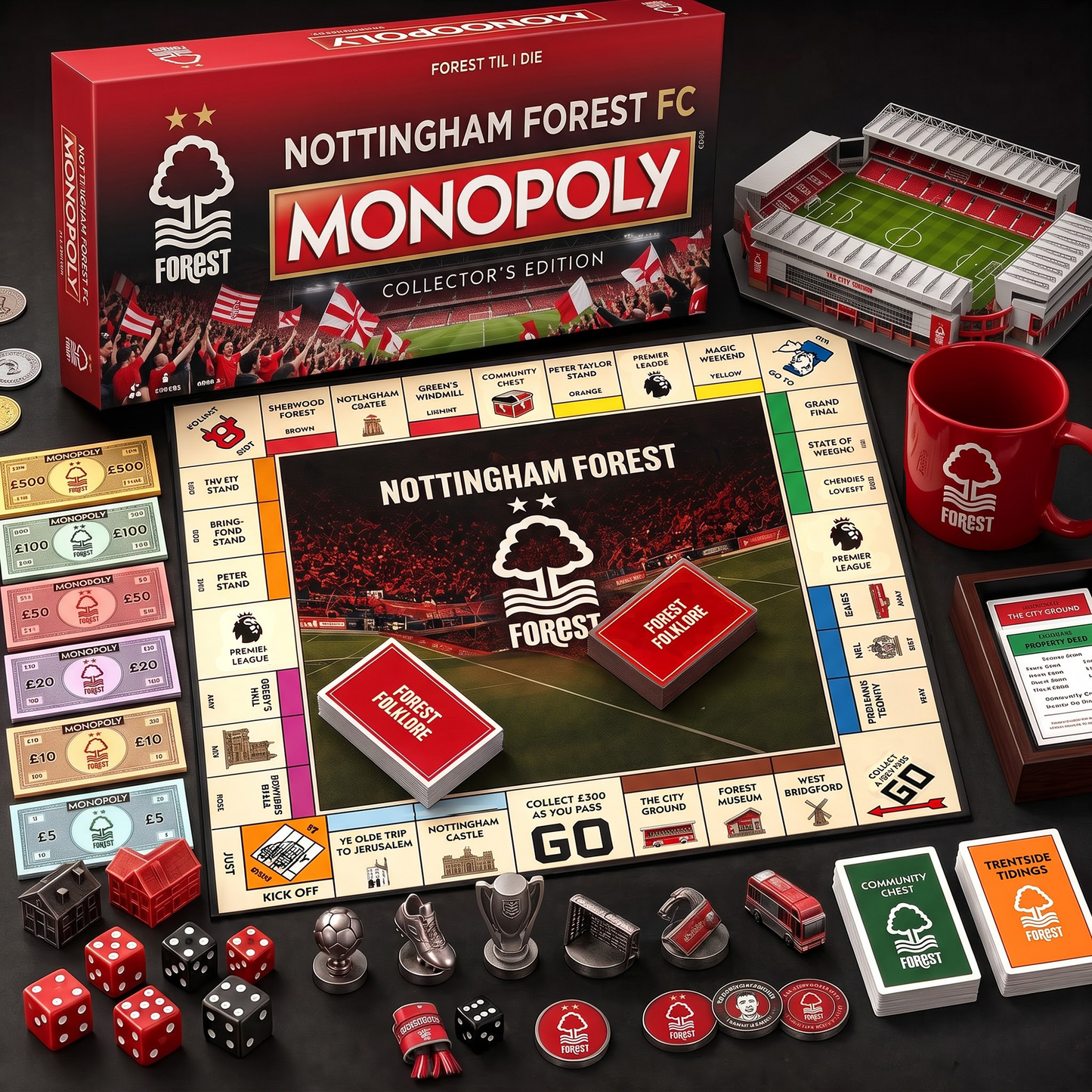 NOT_MONOPOLY EPL DELUXE SPORTS BOARD GAME PREMIUM COLLECTOR EDITION