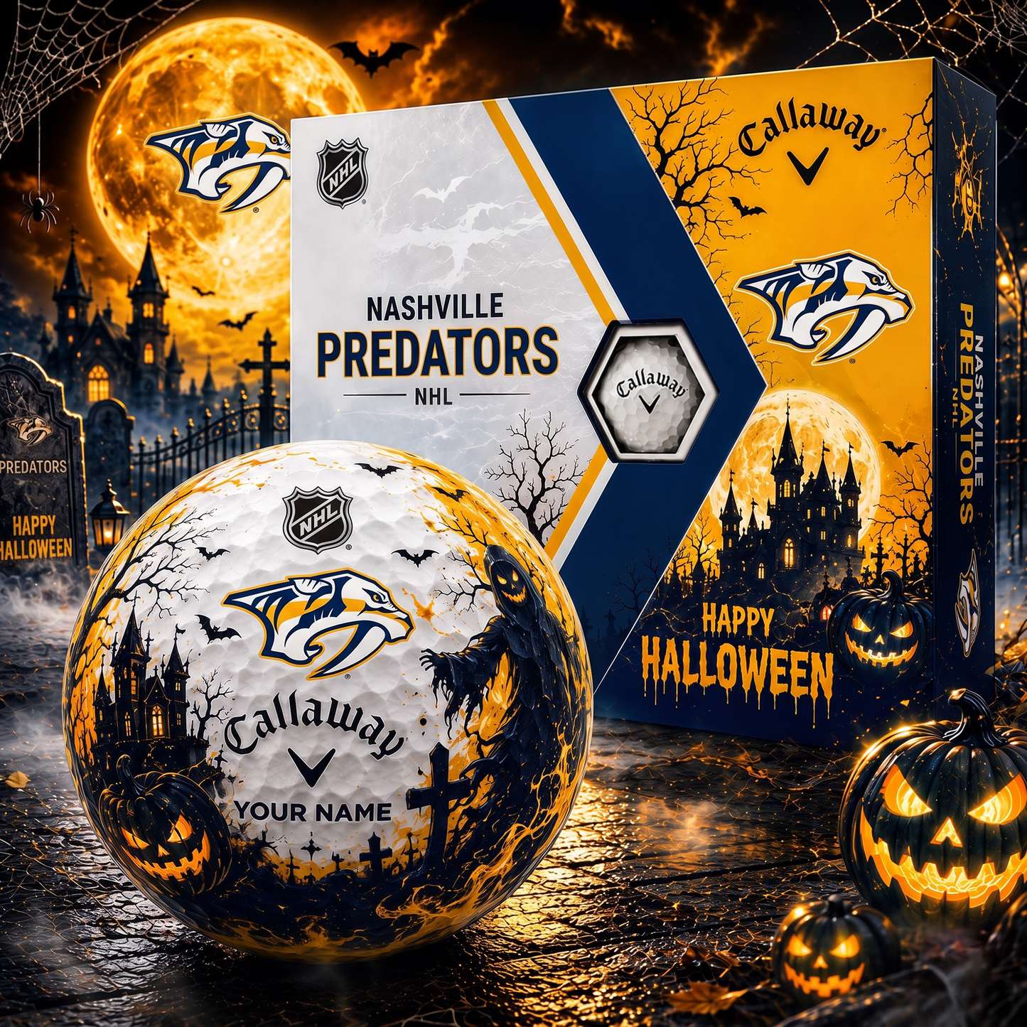 NSH X Premium NHL Halloween Golf Ball Limited Edition V3