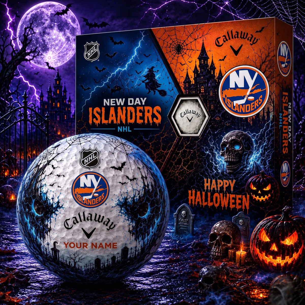 NYI X Premium NHL Halloween Golf Ball Limited Edition V2