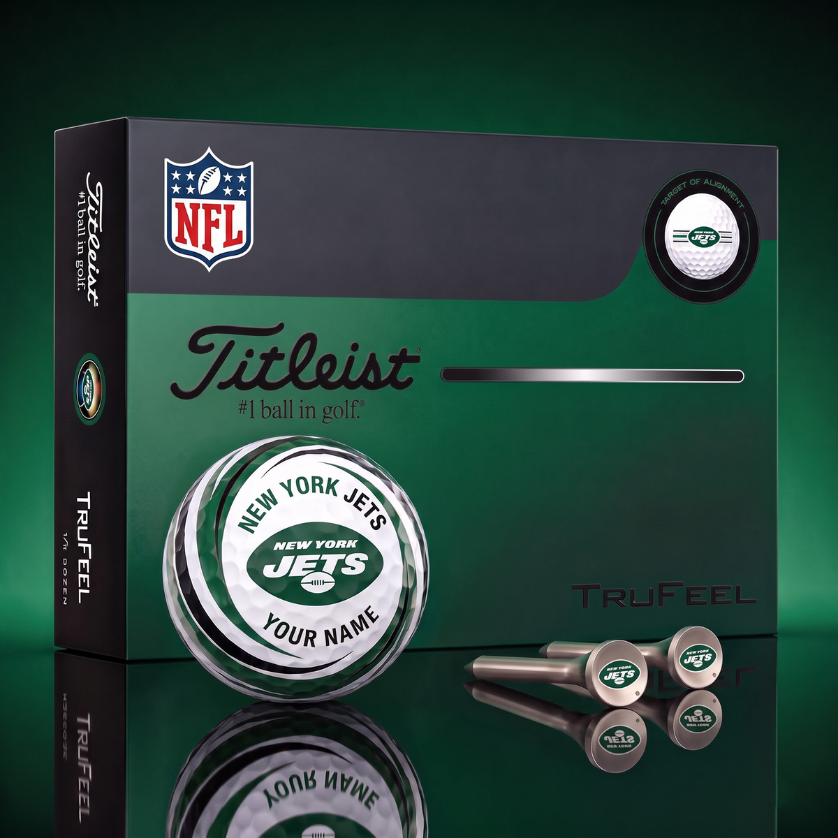 NYJ X SIGNATURE NFL DELUXE PERSONALIZED GOLF BALL SET – PREMIUM EDITION