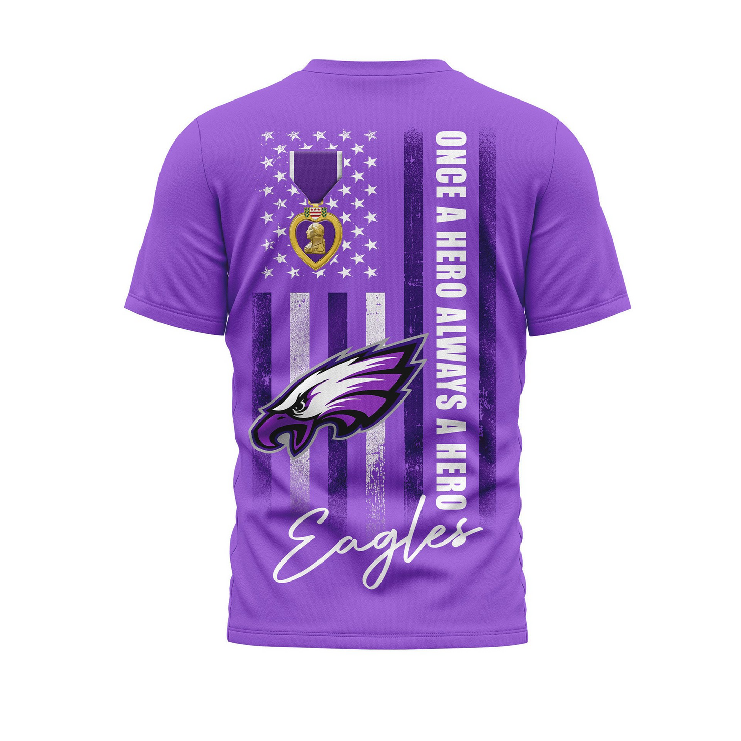 PE Premium National Purple Hear Day 3D Shirt 300626