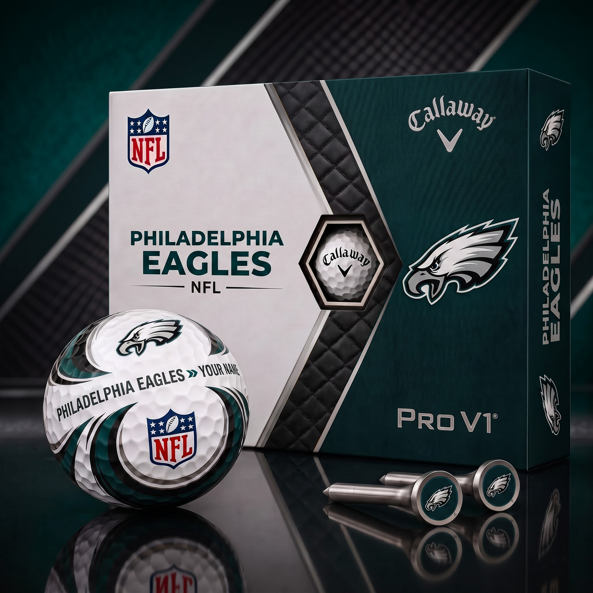 PE_PREMIUM NFL PERSONALIZED PRO V2 GOLF BALL SET COLLECTOR EDITION 1808