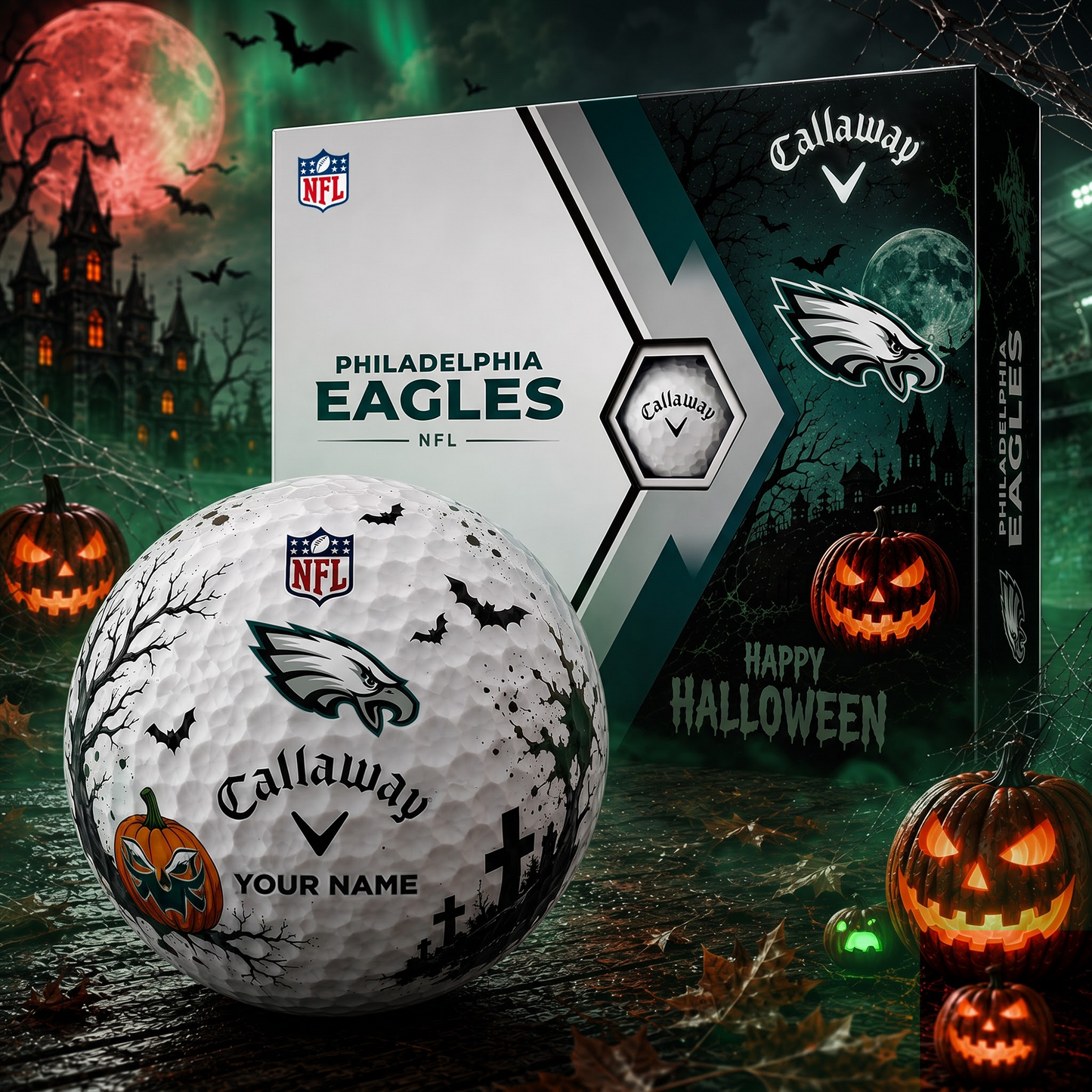 PHI X Premium NFL Halloween Golf Ball Limited Edition