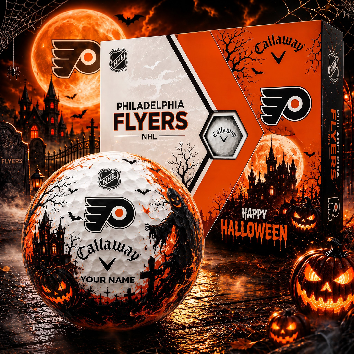 PHI X Premium NHL Halloween Golf Ball Limited Edition V3
