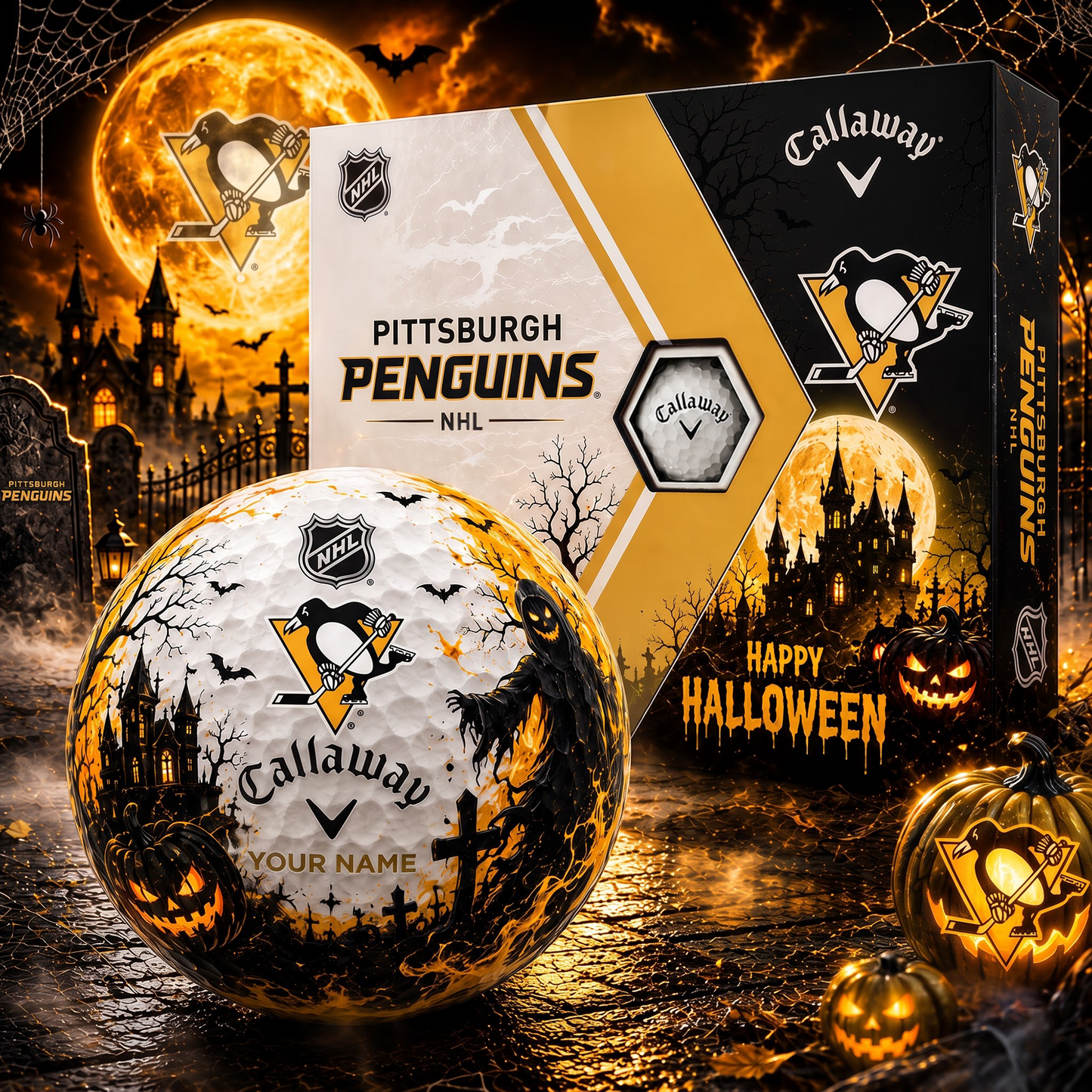 PIT X Premium NHL Halloween Golf Ball Limited Edition V3