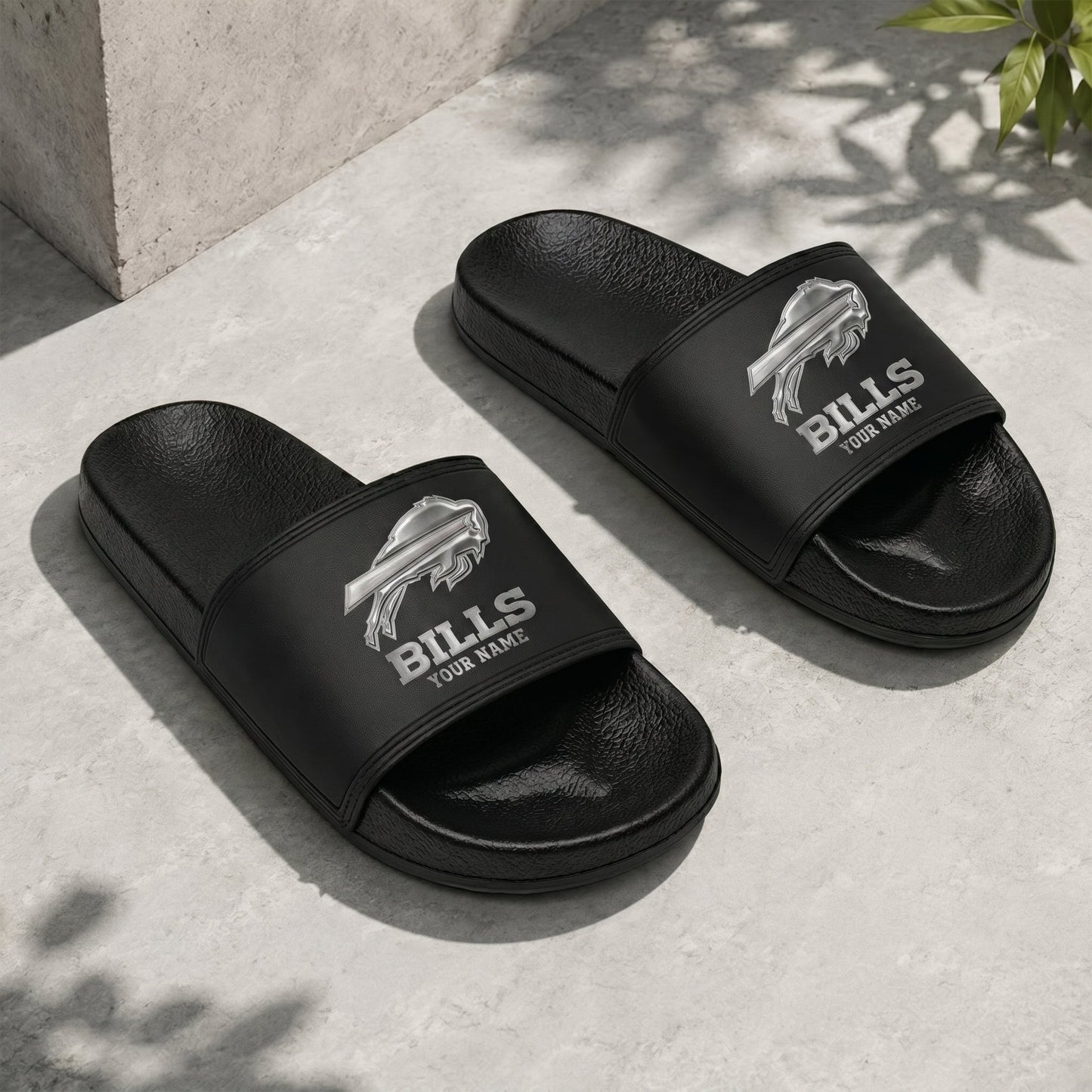 PREMIUM NFL X BB New Black Slippers All Size Custom Name FOR SUMMER HOLIDAY NDT VHM 160626