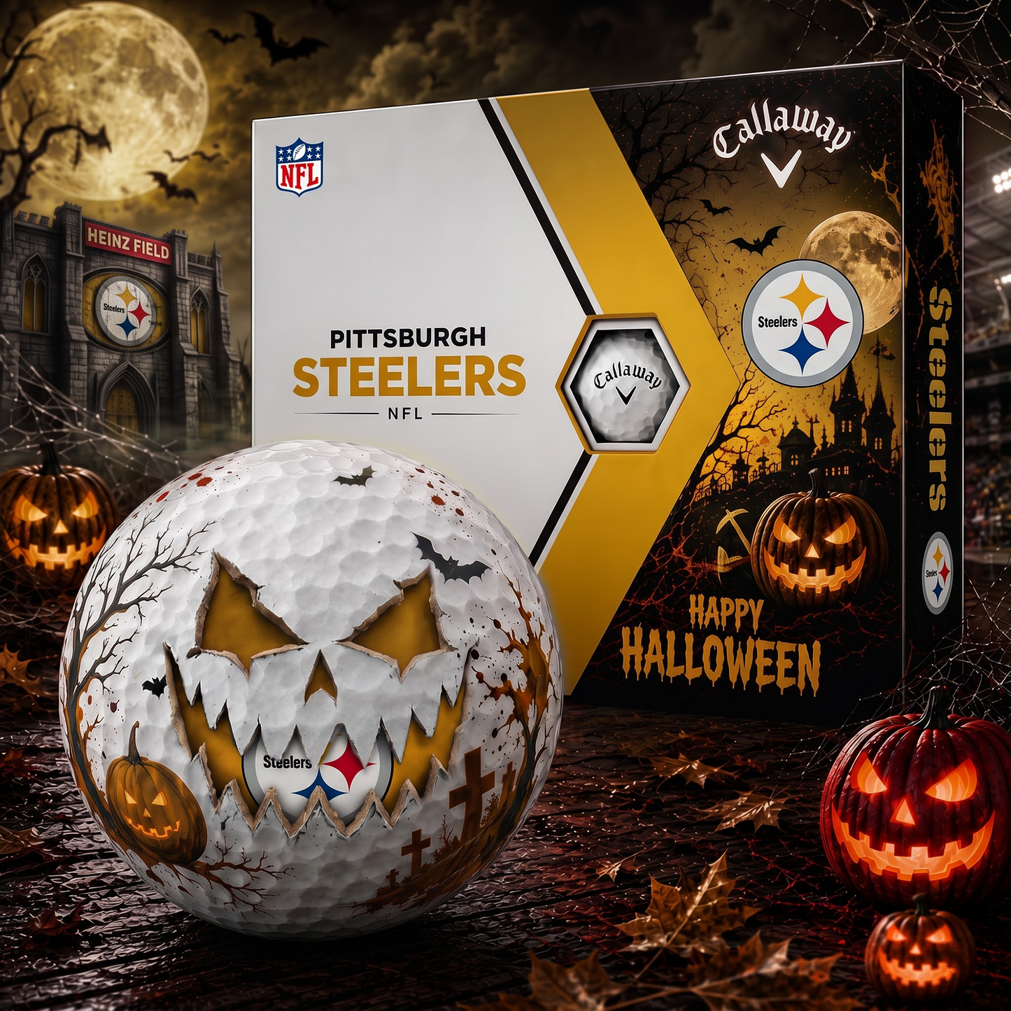 PS_NFL Monster Skull Halloween Golf Balls Gift Box 1808