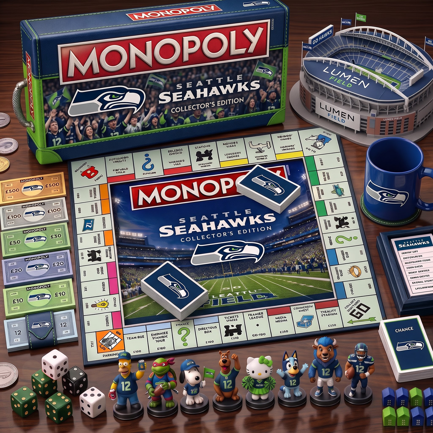 SS_PREMIUM MONOPOLY NFL COLLECTOR’S EDITION BOARD GAME
