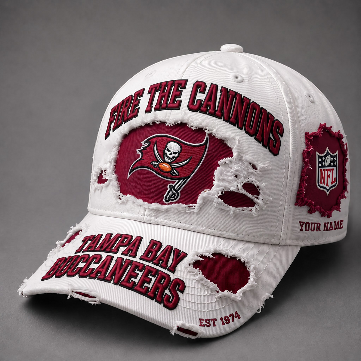 TB X NFL PREMIUM PERSONALIZED CAP FOR GAME DAY