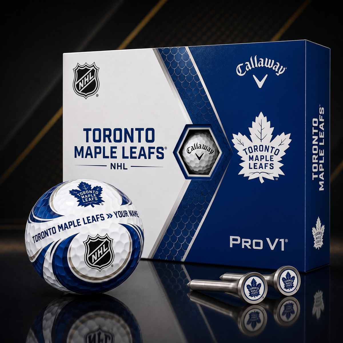 TOR X PREMIUM NHL PERSONALIZED PRO V1 GOLF BALL SET COLLECTOR EDITION