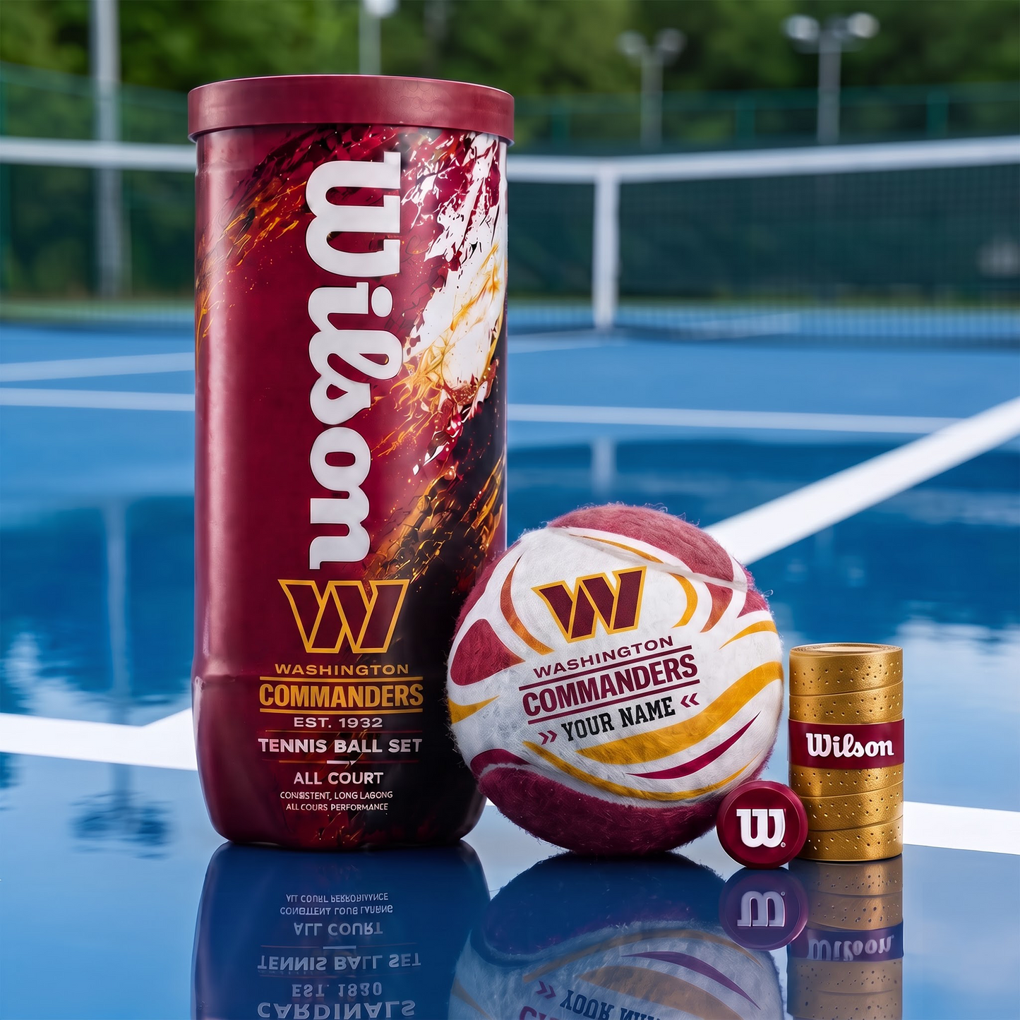WAS X PREMIUM NFL EXCLUSIVE PERSONALIZED TENNIS BALL SET
