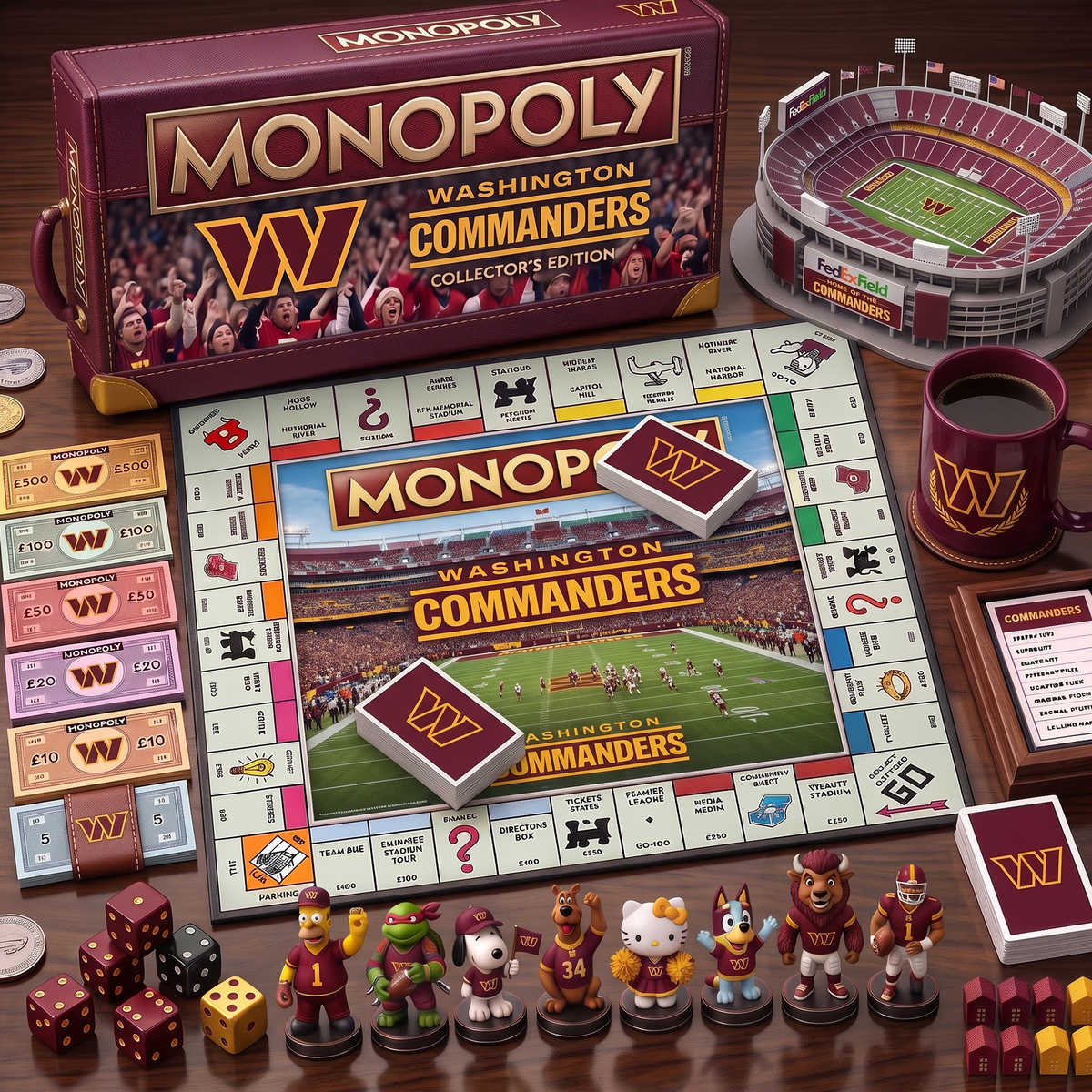 WC_PREMIUM MONOPOLY NFL COLLECTOR’S EDITION BOARD GAME