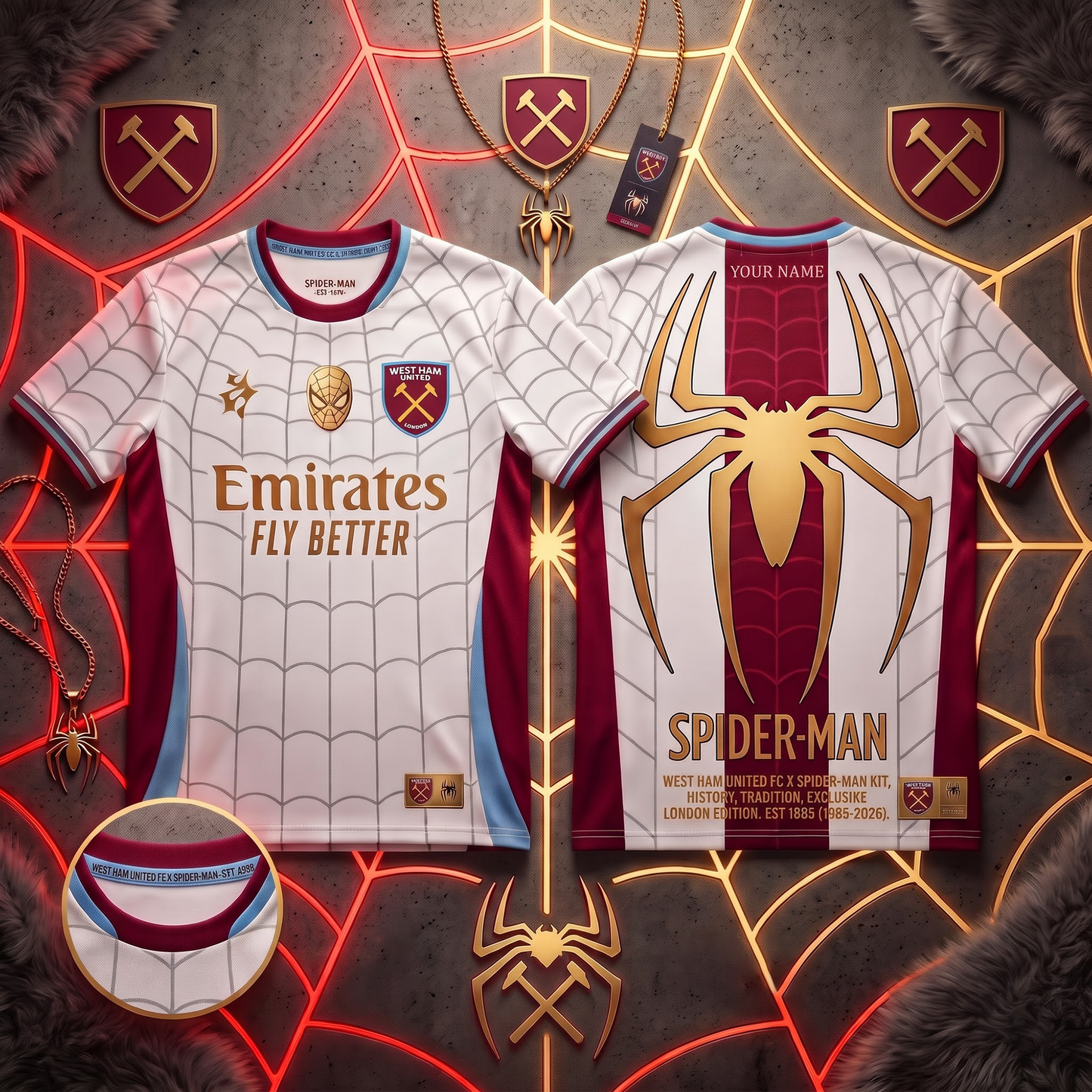 WES X PREMIUM EPL x SPIDER-MAN PERSONALIZED FOOTBALL JERSEY